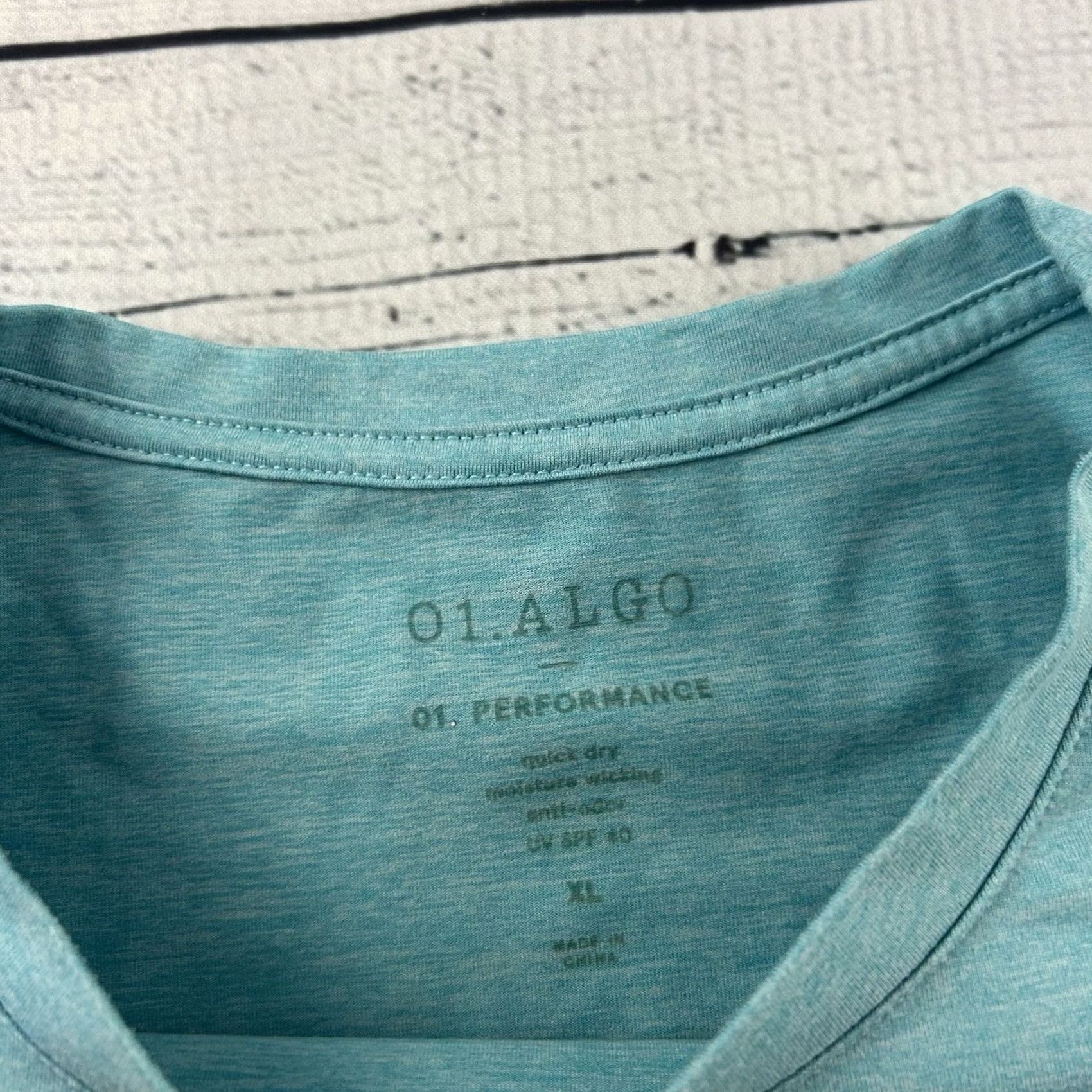 Vintage 01.Algo Performance Short Sleeve T Shirt Men's XL Blue UPF 40 Size US XL / EU 56 / 4 - 2 Thumbnail