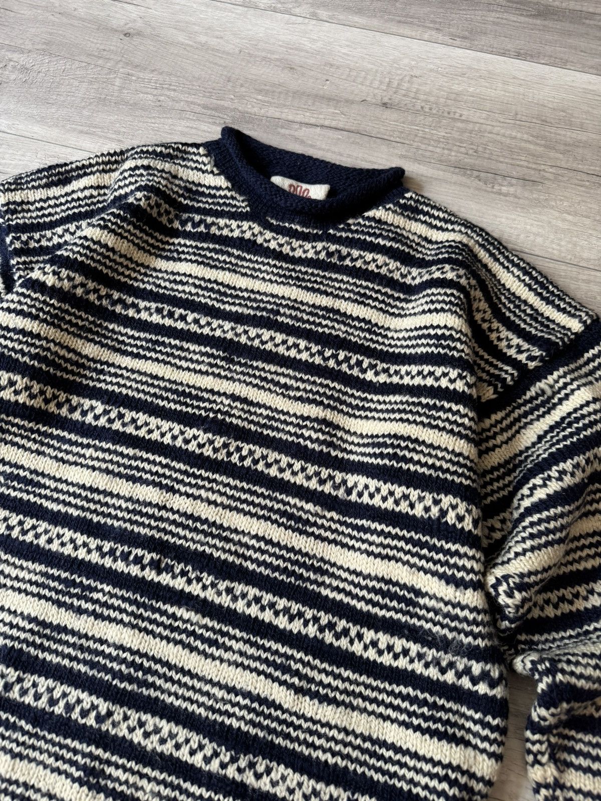 Vintage Vintage Amano Hand Made Rare Knit Sweater Size US L / EU 52-54 / 3 - 2 Thumbnail