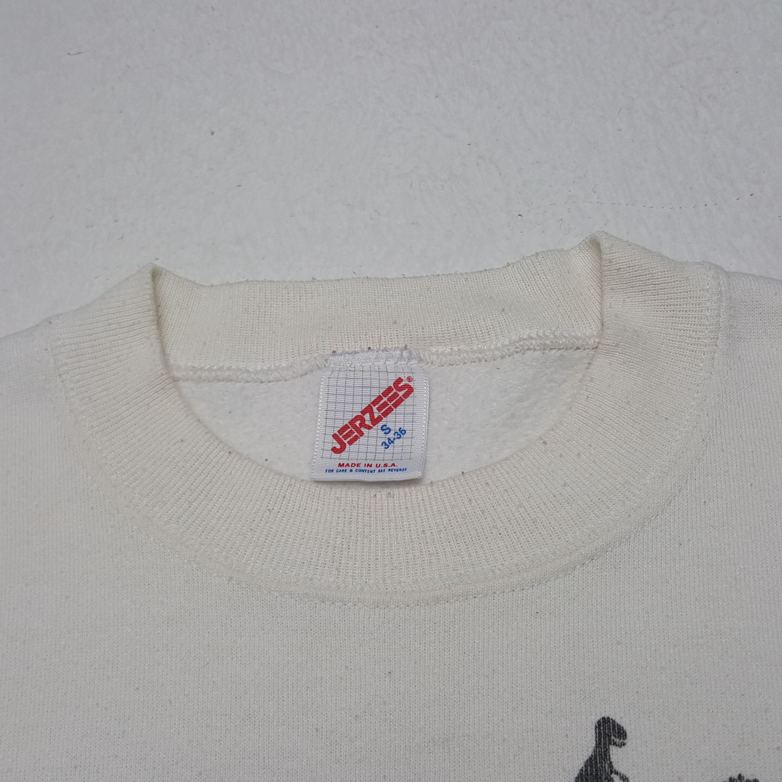 Jerzees × Vintage Vintage Dinasour Nature Art 90's Sweatshirt Size US XS / EU 42 / 0 - 5 Thumbnail