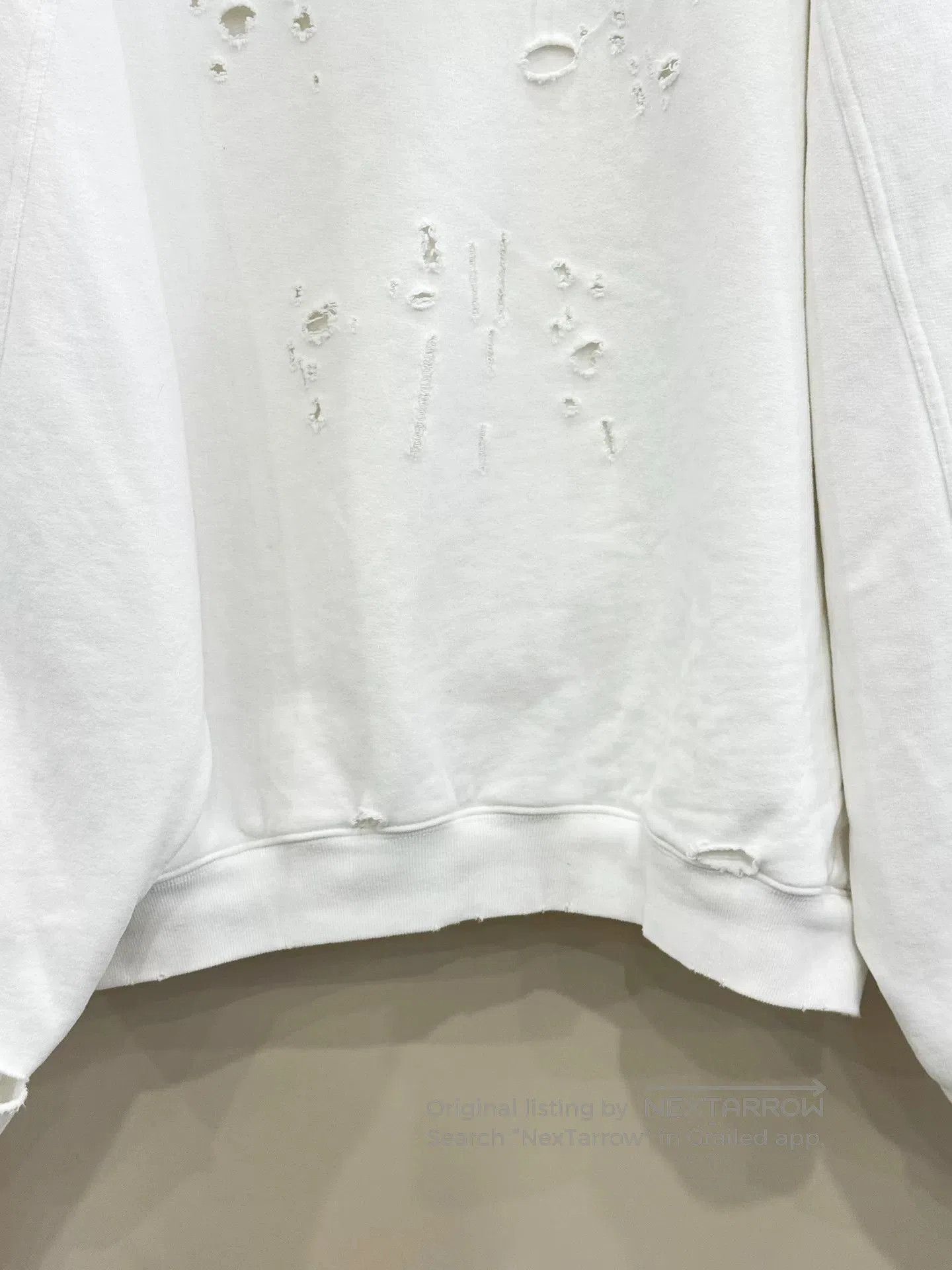 Balenciaga Distressed Graphic Hoodie Size XS.