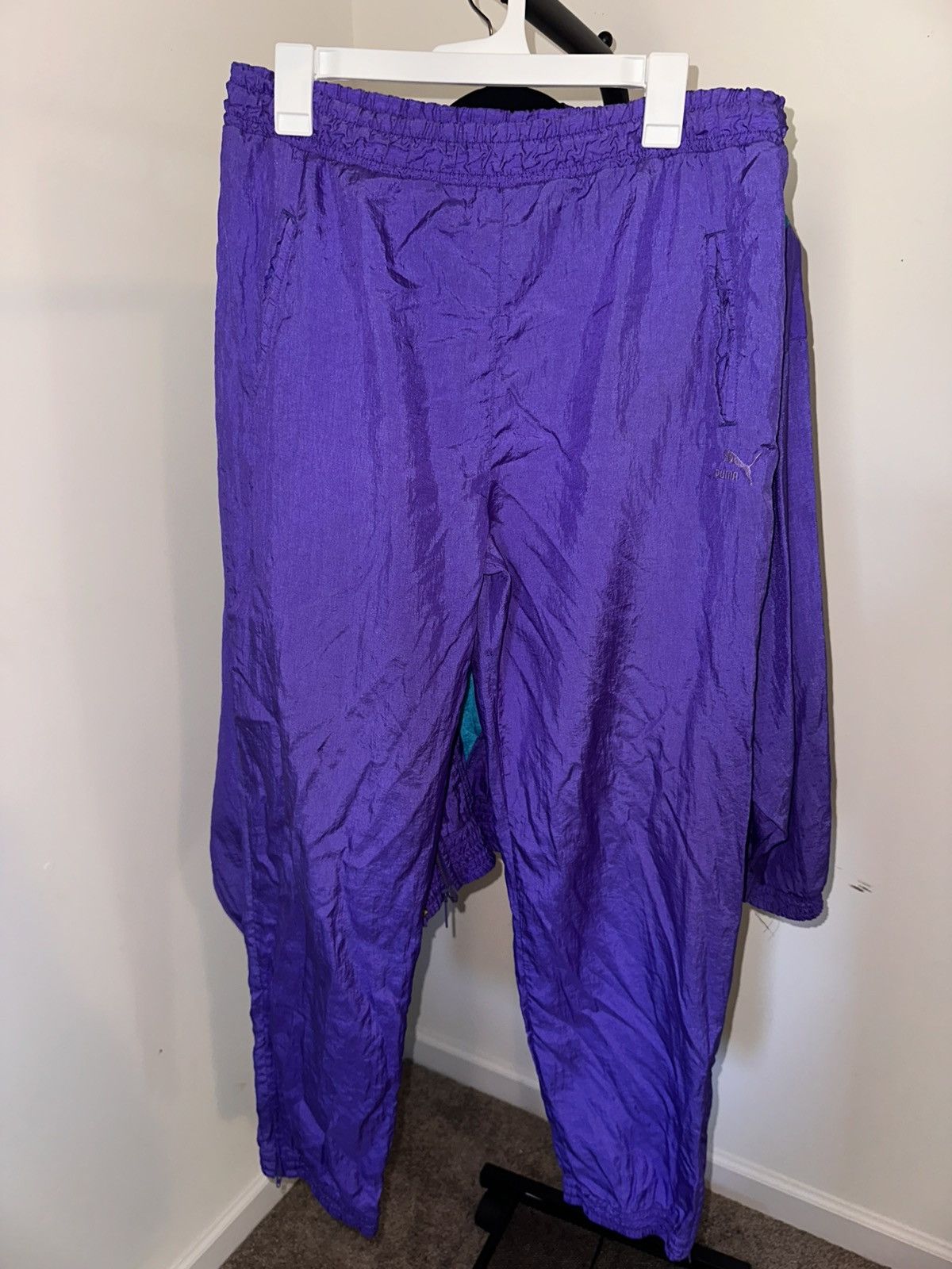 Puma 90s Puma Windbreaker Set | Vintage Sweatsuit Size M / US 6-8 / IT 42-44 - 8 Thumbnail