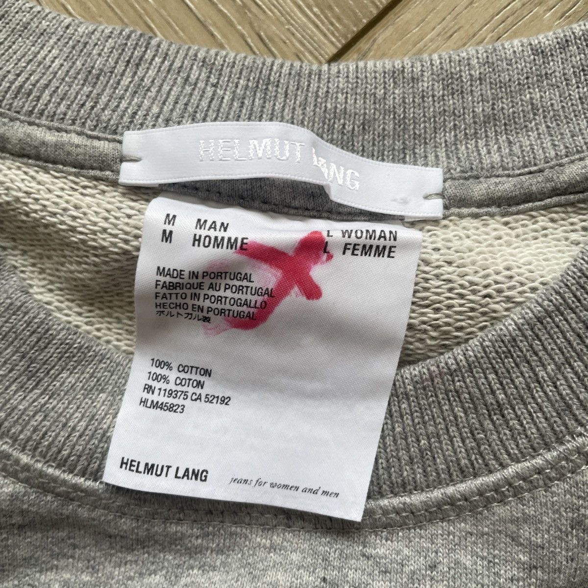 Helmut Lang Helmut Lang Short Sleeve Sweatshirt Grey Top Size US L / EU 52-54 / 3 - 7 Thumbnail