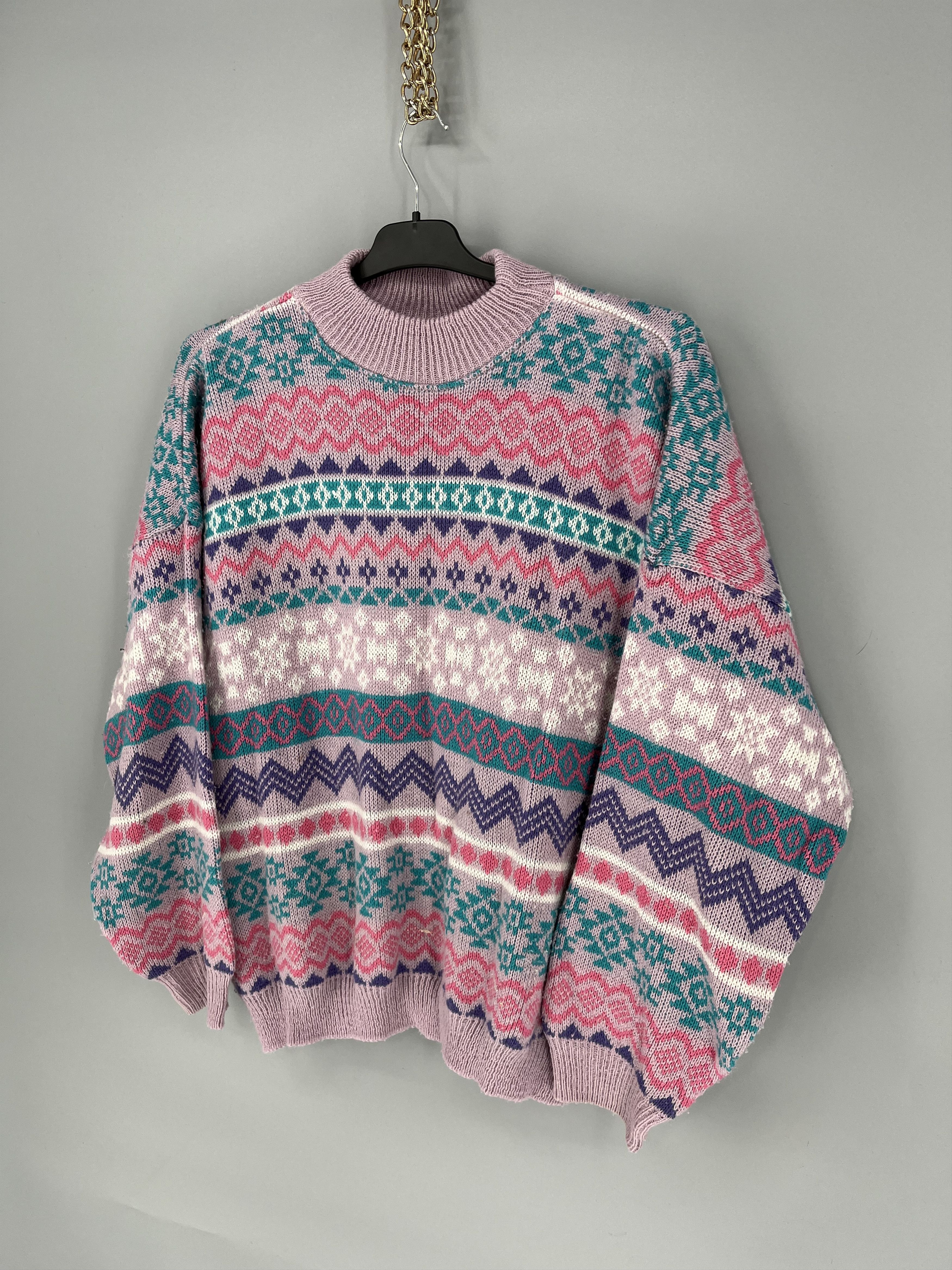 Vintage Vintage 90s Wool Sweater Oversize Made in Itali Size M / US 6-8 / IT 42-44 - 3 Thumbnail