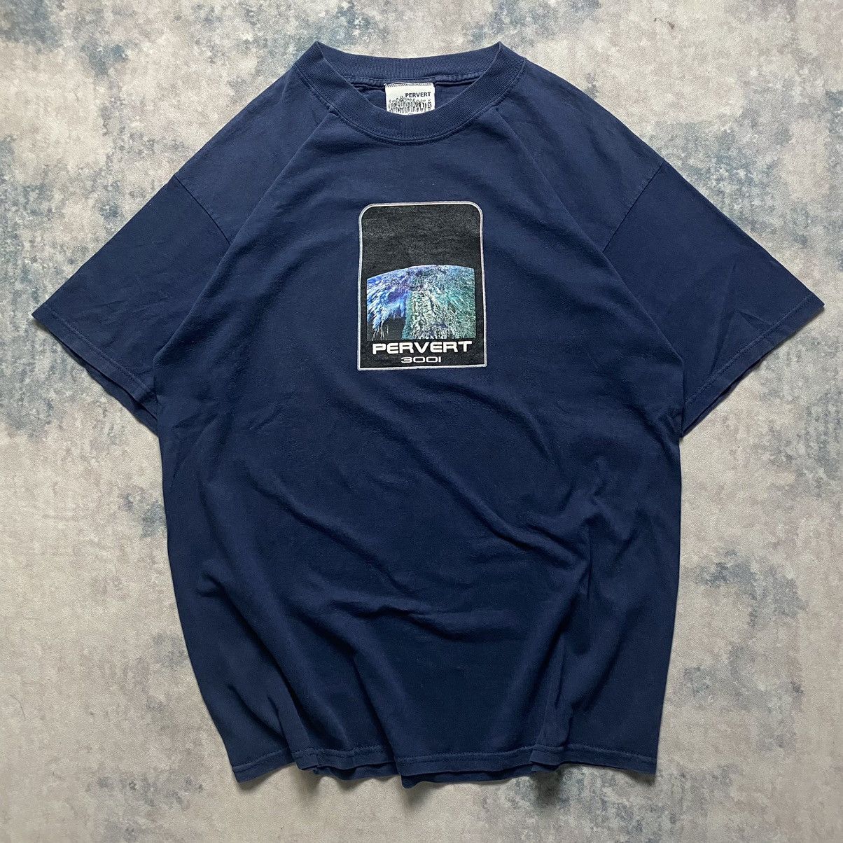 image of 90's Pervert Tee in Navy, Men's (Size Large)