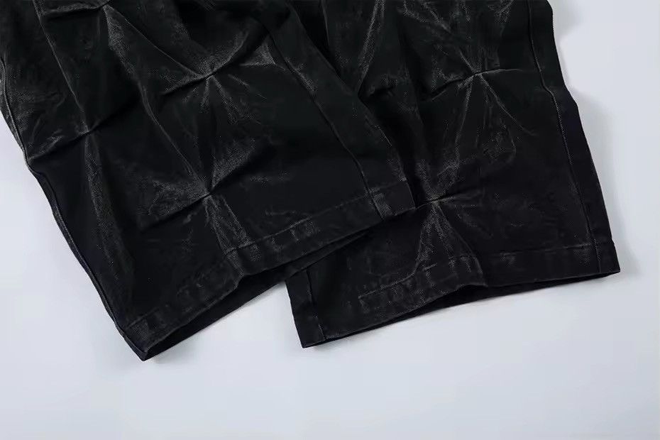 Other Baggy Pleated Hip Hop Loose Street Style Jeans Trousers Size US 35 - 10 Thumbnail