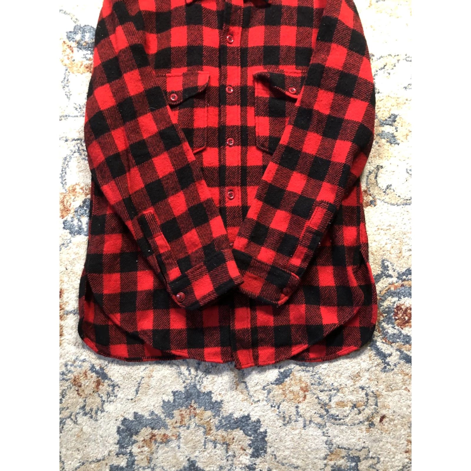 Vintage VINTAGE Woolrich Shirt Jacket Mens M Red Black Buffalo Plaid Wool 60s Size US M / EU 48-50 / 2 - 5 Thumbnail