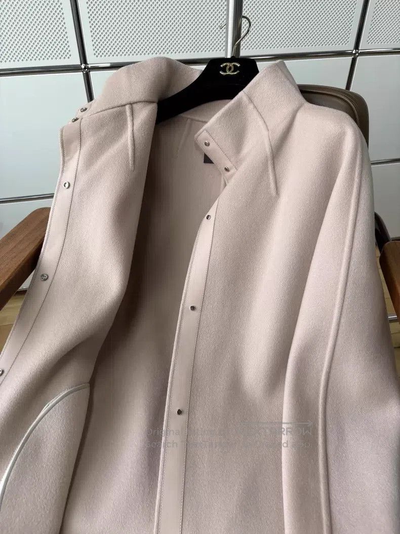 Loro Piana Loro Piana Light Pink Lamb Skin Collar Baby Cashmere Coat Size M / US 6-8 / IT 42-44 - 4 Thumbnail