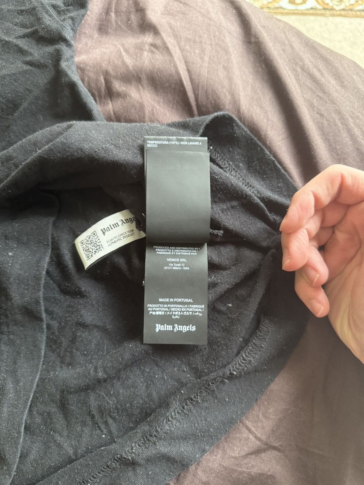 Palm Angels Palm Angels Mock Neck Logo T-Shirt Size US S / EU 44-46 / 1 - 4 Thumbnail