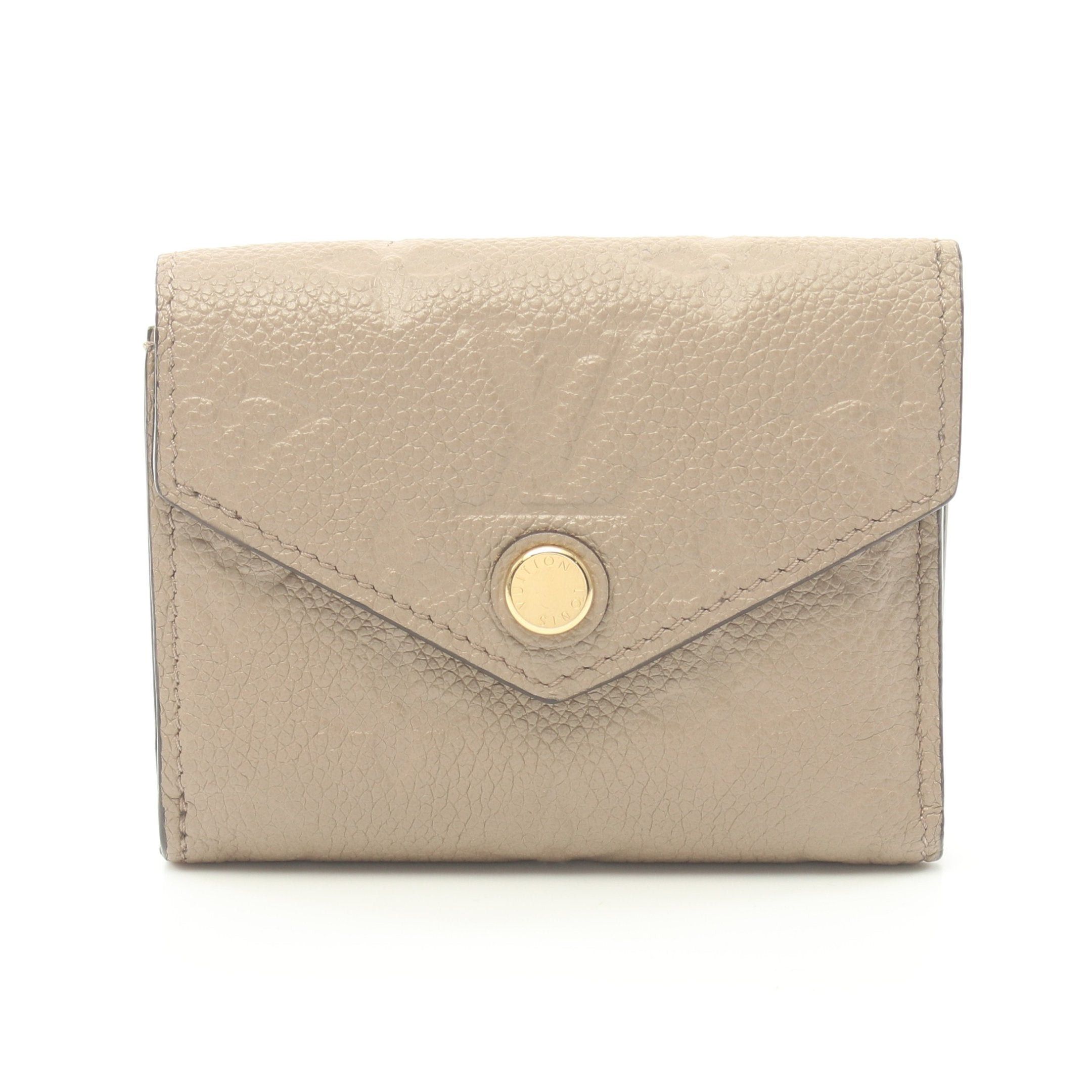 image of Louis Vuitton Portefeuil Zoe Monogram Amplant Tourterelle Trifold Wallet Leather Gray Beige, Women'