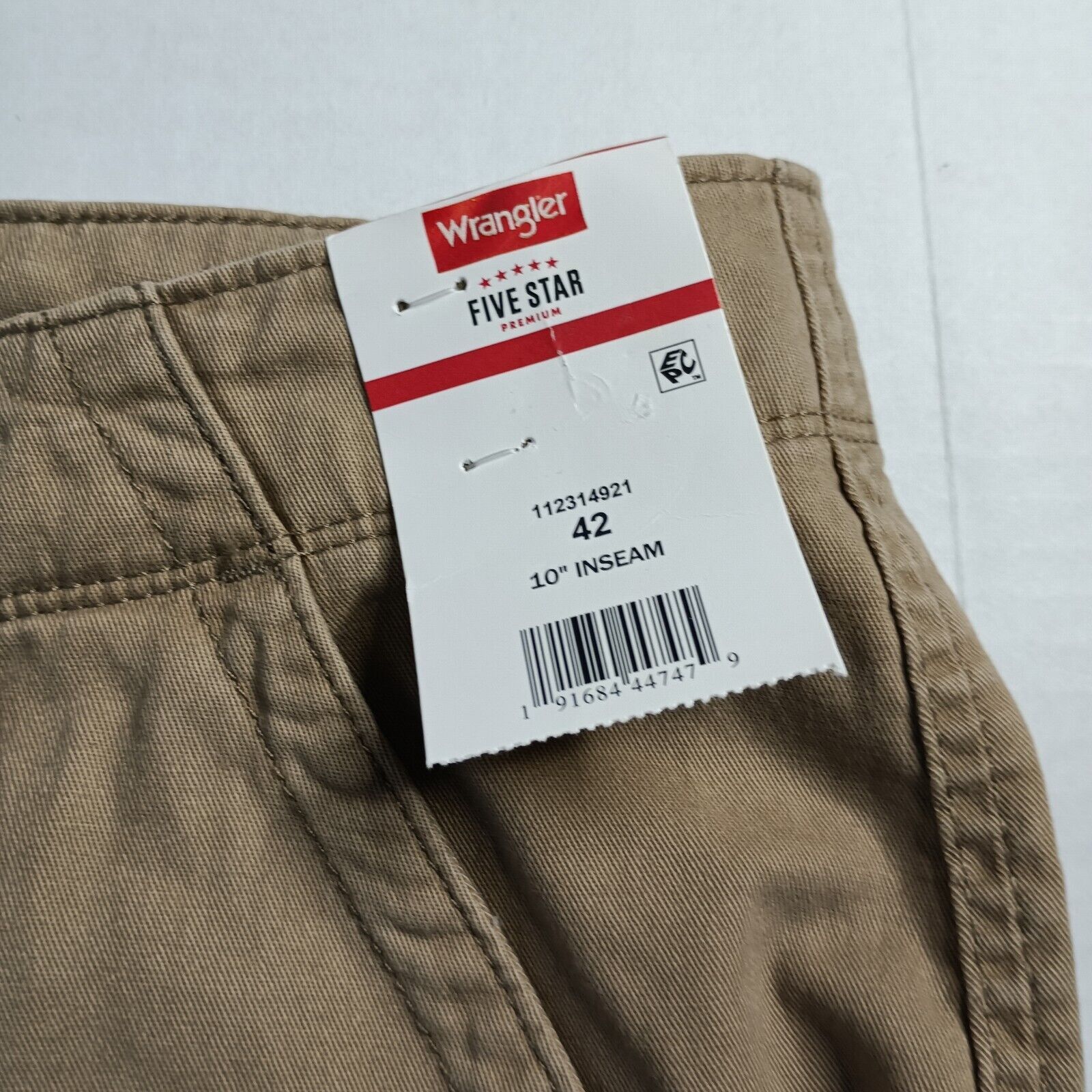 Wrangler Wrangler Cargo Shorts Men's 42 Beige 10" Inseam Relaxed Fit Size US 42 / EU 58 - 2 Thumbnail