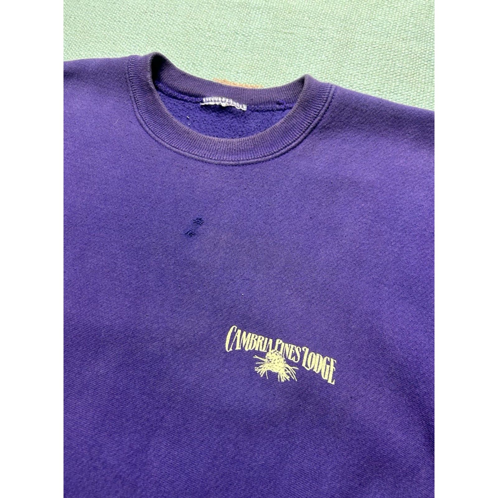Vintage VINTAGE 90s Cambria Pines Lodge California Purple Sweatshirt Crewneck Large Men Pullover Shirt Size US L / EU 52-54 / 3 - 3 Thumbnail