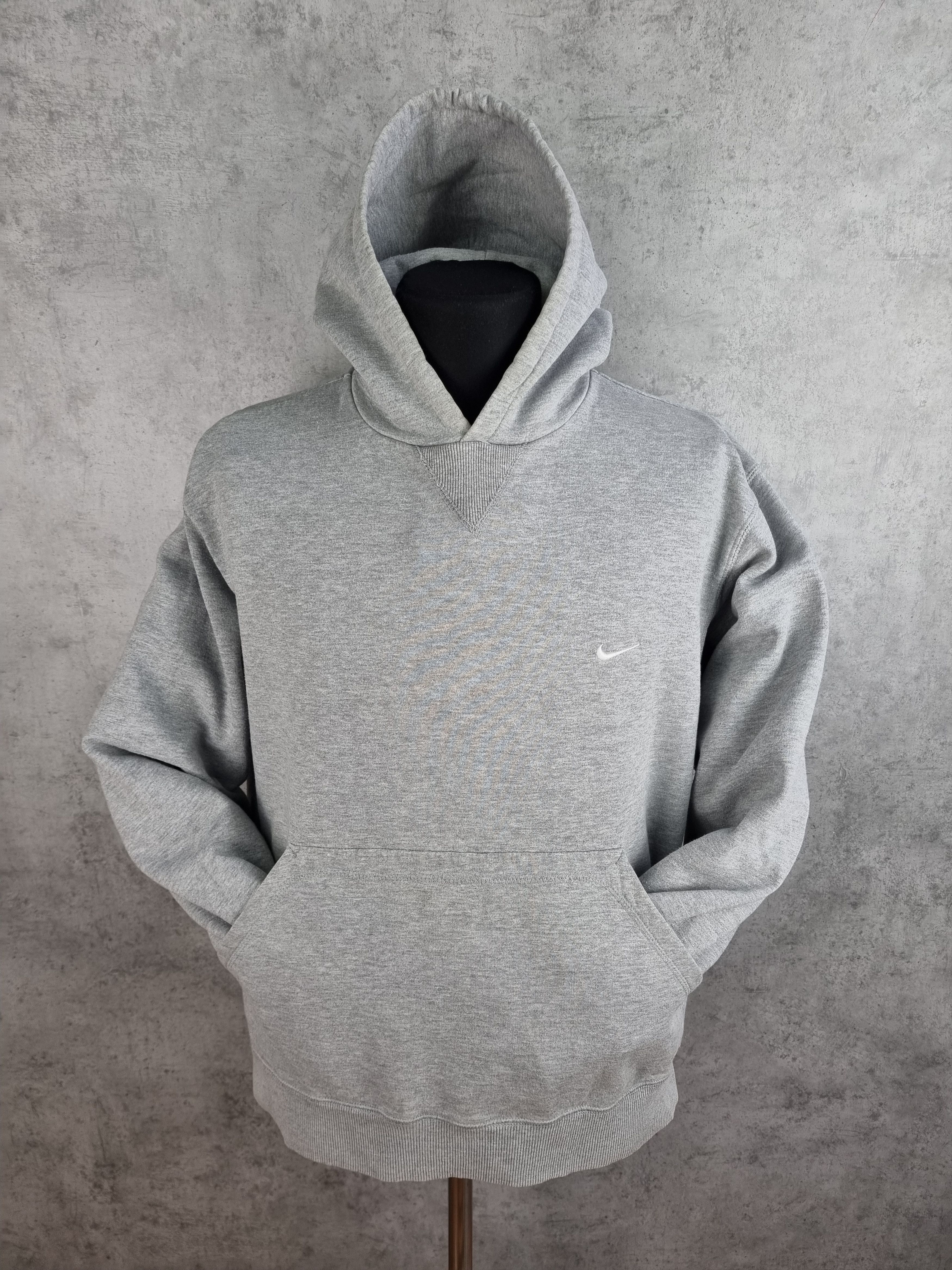 Nike × Vintage Vintage NIKE Swoosh Grey Hoodie Travis Scott Style Size US M / EU 48-50 / 2 - 3 Thumbnail