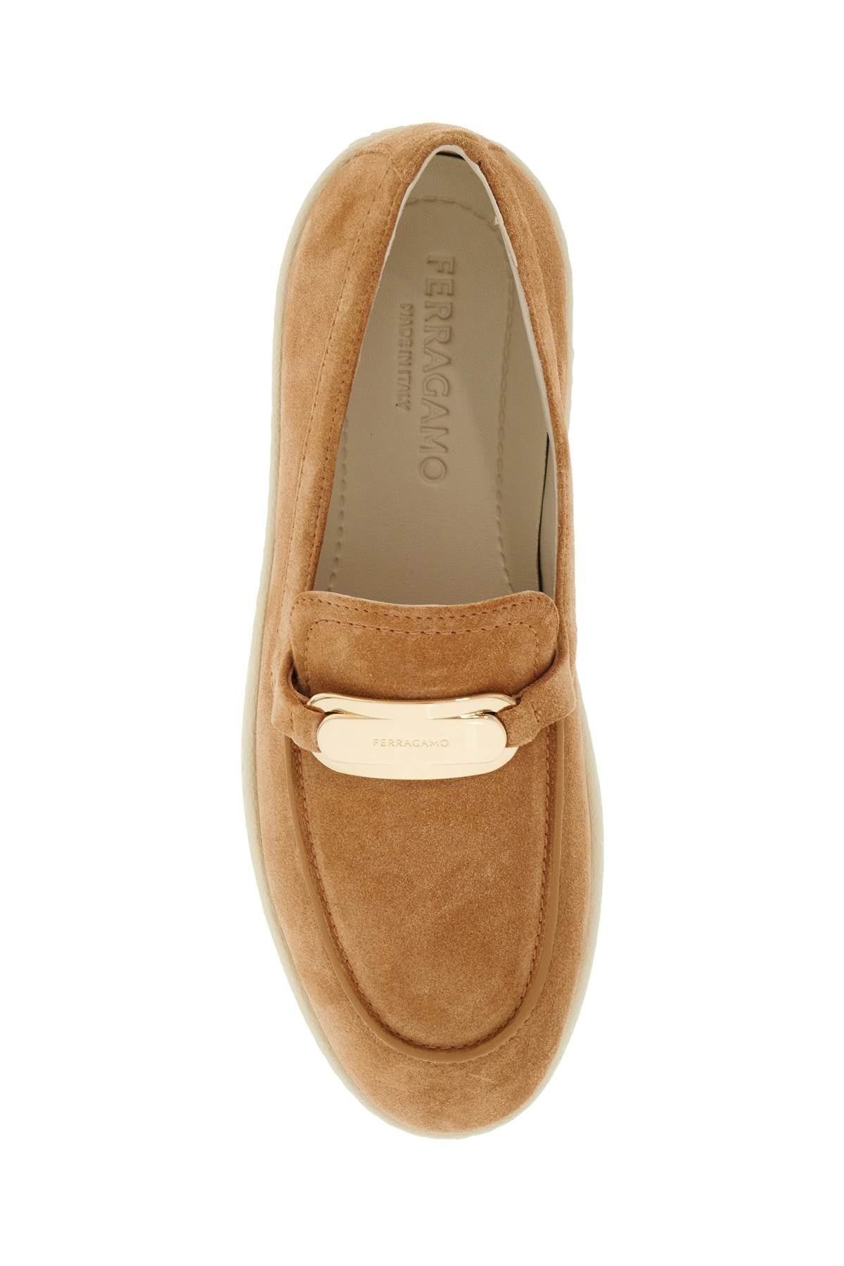 Salvatore Ferragamo o1s22i1n1025 New Vara Sports Loafers in Beige Size US 7.5 / IT 37.5 - 2 Thumbnail