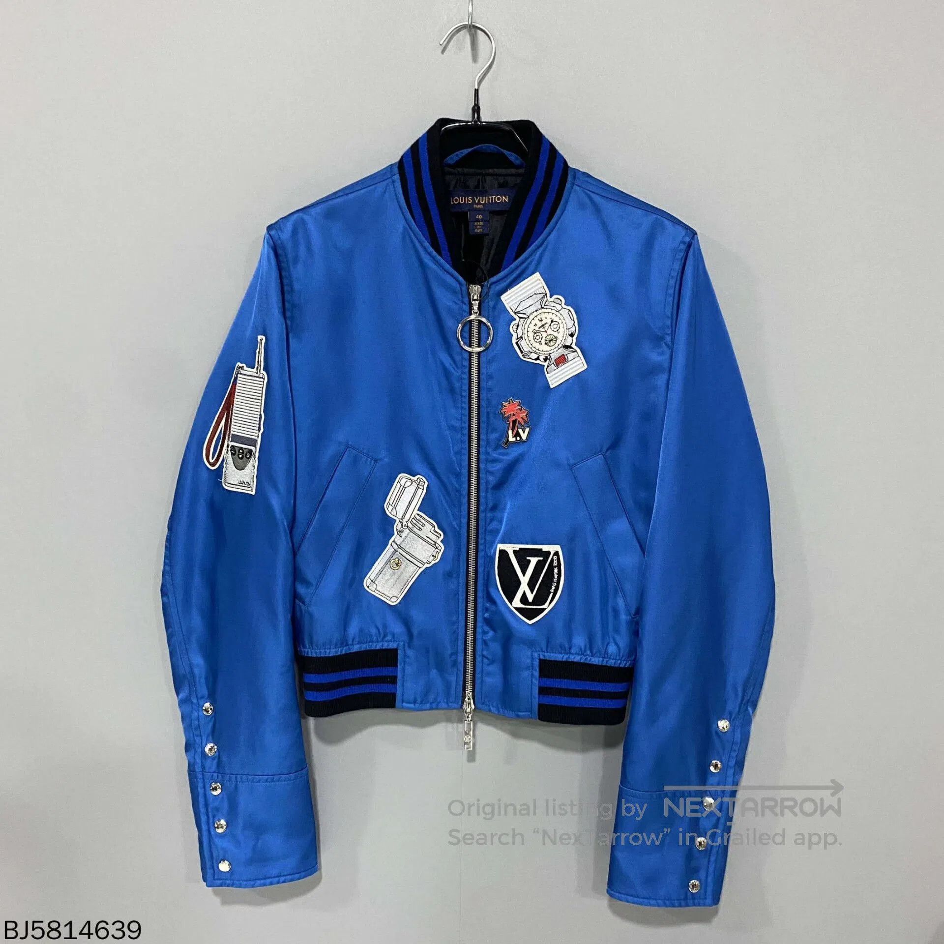 Louis Vuitton louis vuitton blue bomber jacket with patches. Size US M / EU 48-50 / 2 - 1 Thumbnail