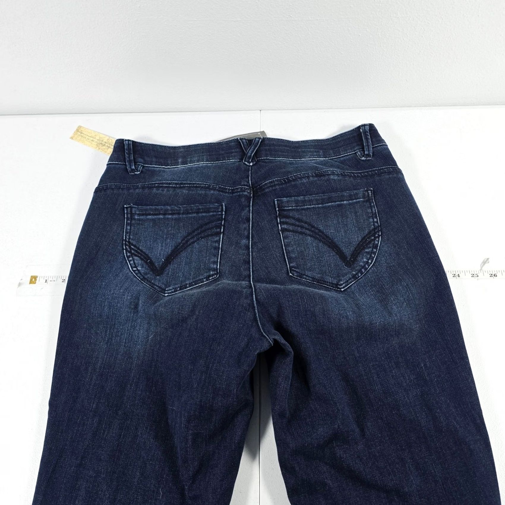 Vintage Democracy High Rise Slim Straight Jeans Dark Wash 14W Ab Technology Size 36" / US 14 / IT 50 - 3 Thumbnail