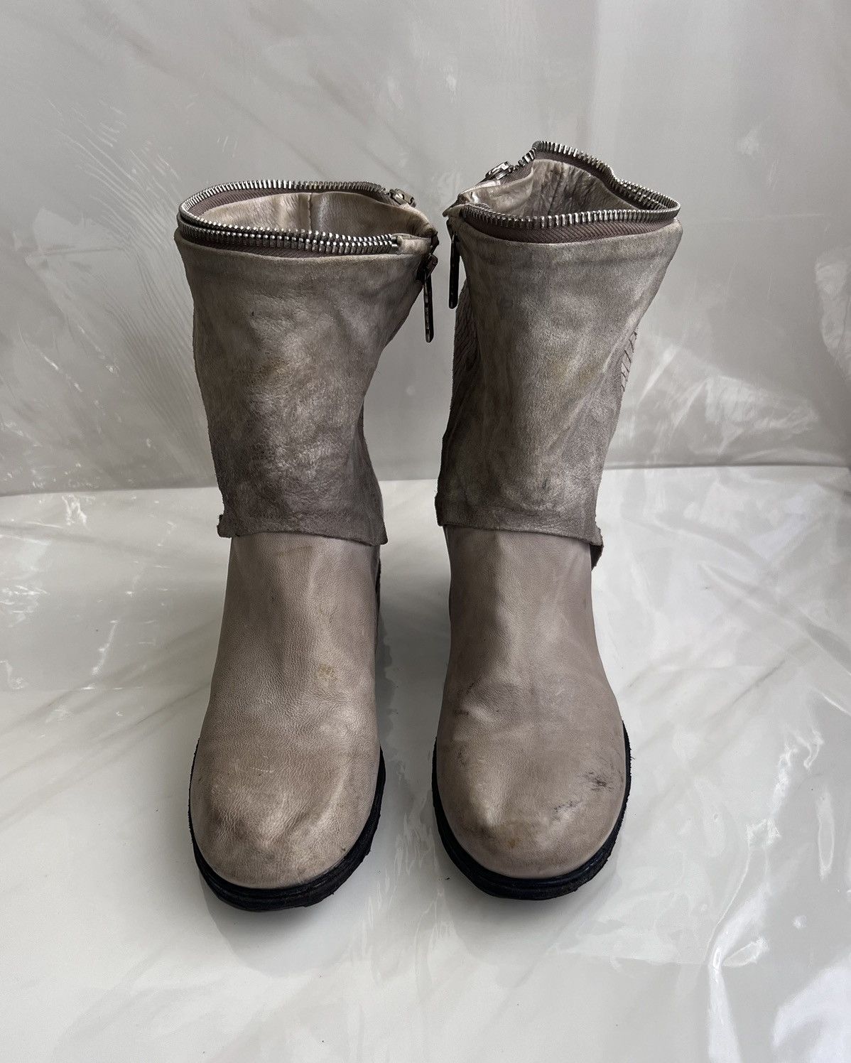A.S.98 As 98 Airstep Zipper Boho Biker Gray distressed boot Size US 8 / IT 38 - 12 Thumbnail