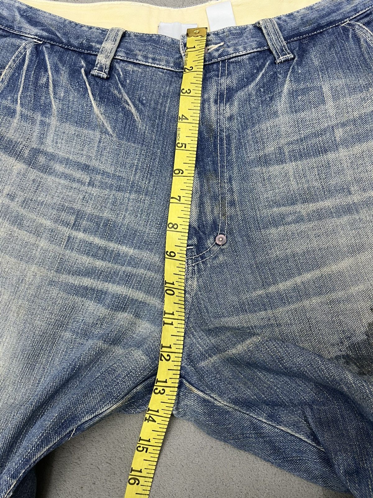 MasterPiece × Vintage ARCHIVE💥MASTERPIECE RECONSTRUCTED DOUBLE KNEE DENIM Size US 35 - 12 Thumbnail