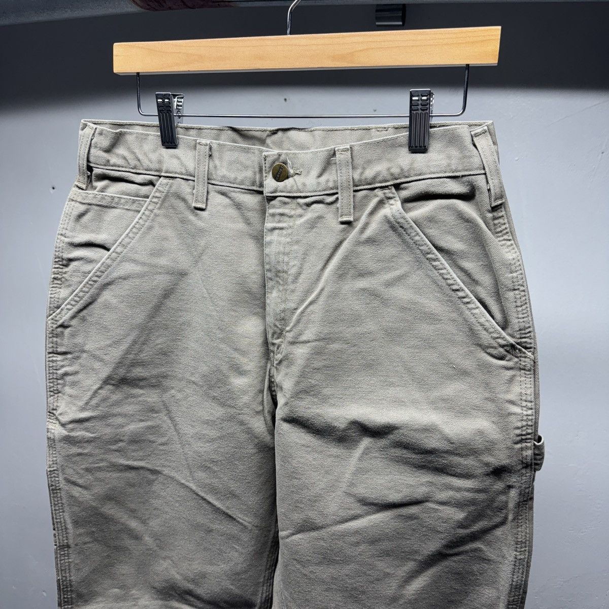 Vintage Carhartt Baggy Carpenter Work Pants ERD Grunge Chrome Size US 32 / EU 48 - 3 Thumbnail