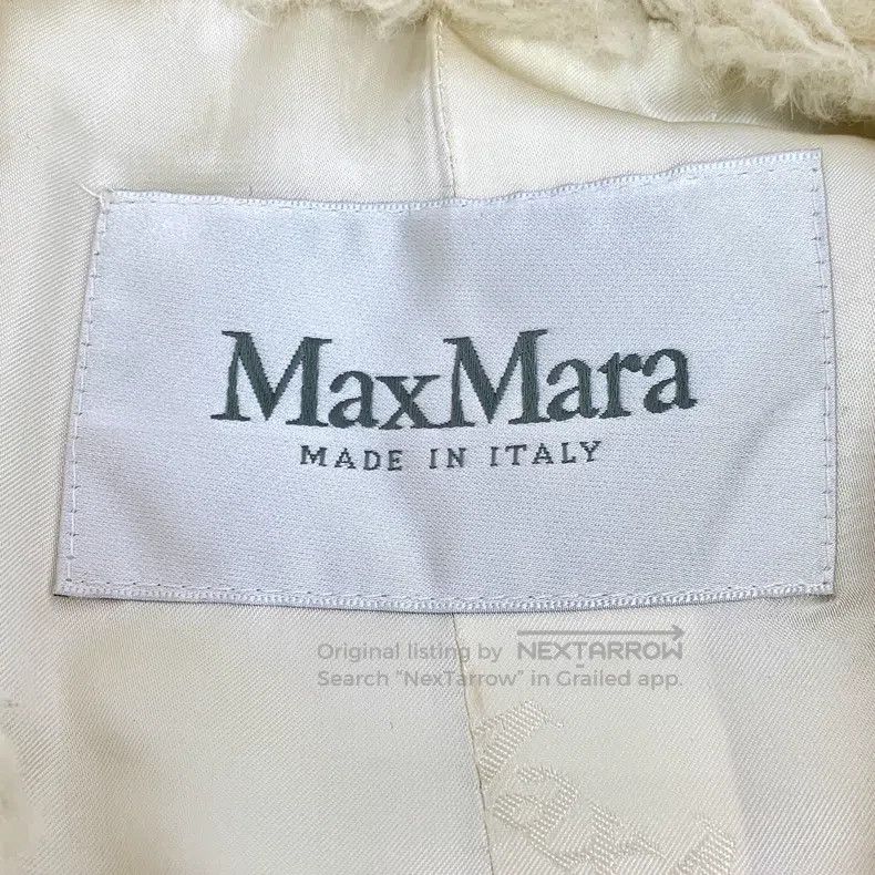Max Mara Max Mara Off-white Teddy Alpaca Wool Collar Double Breaste Size S / US 4 / IT 40 - 5 Thumbnail