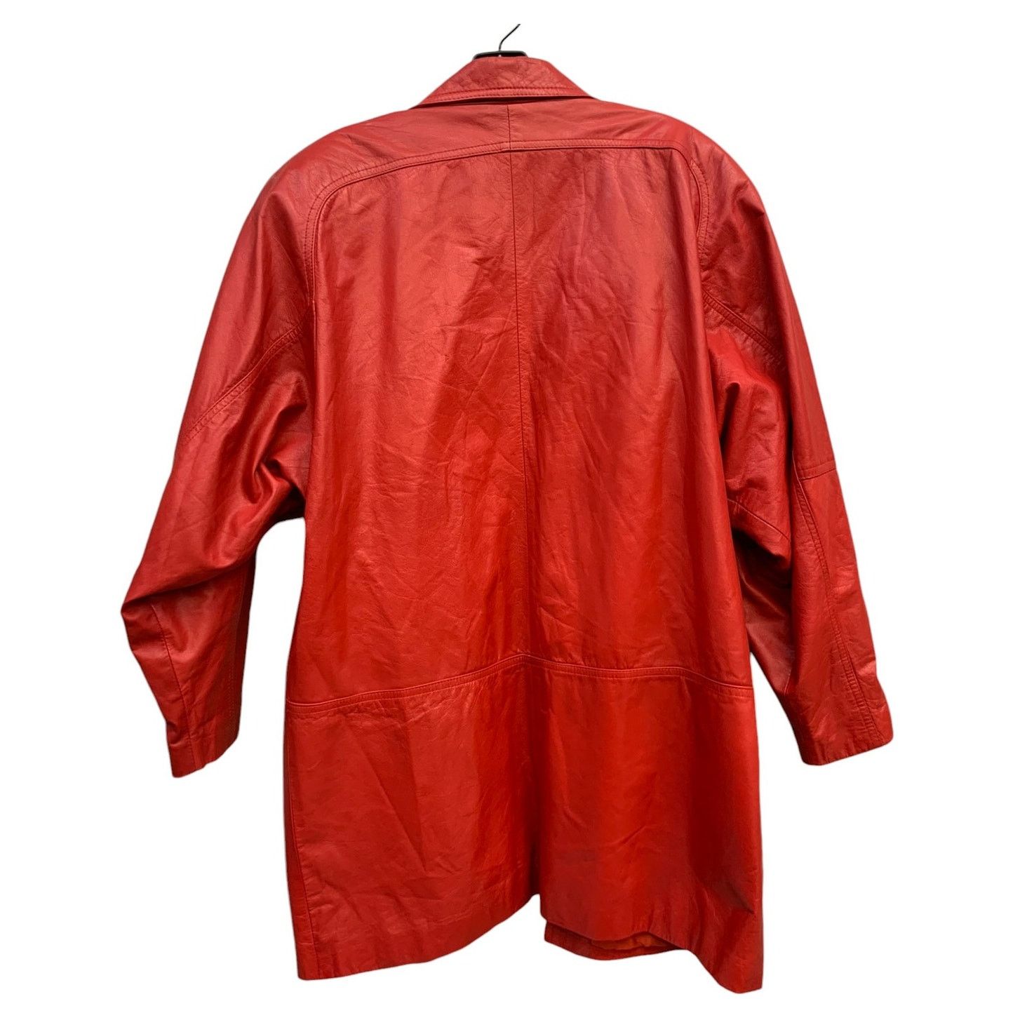 Toffs Vintage Toff's Red Leather Jacket SZ M/ 39 Size M / US 6-8 / IT 42-44 - 2 Thumbnail