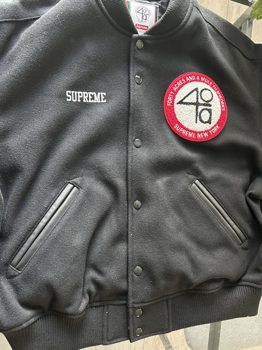 Supreme Supreme/Spike Lee/Malcolm X Wool Varsity Jacket Medium Size US M / EU 48-50 / 2 - 7 Thumbnail