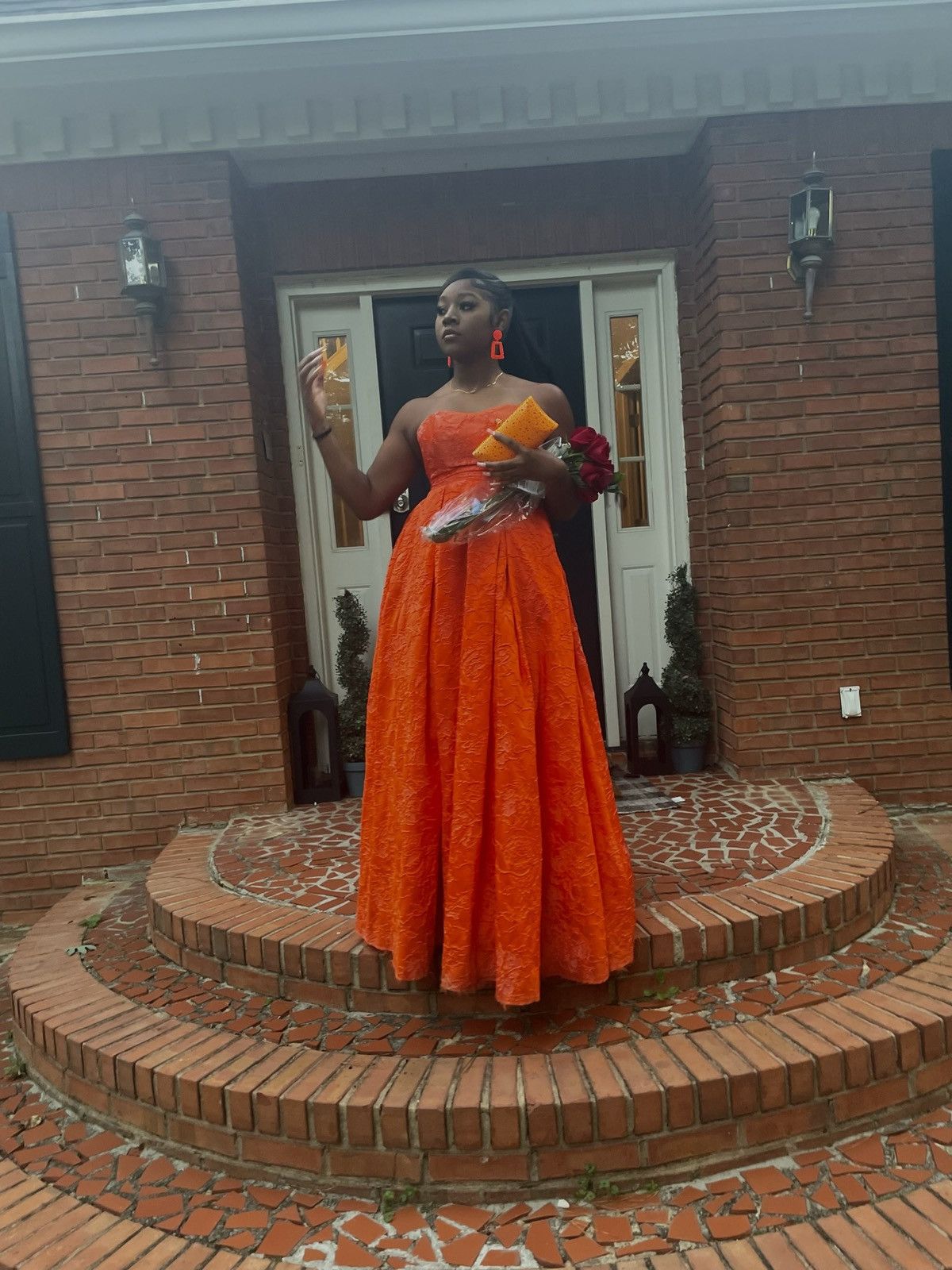 Other Orange A-Line dress with zipper closure Size M / US 6-8 / IT 42-44 - 4 Thumbnail