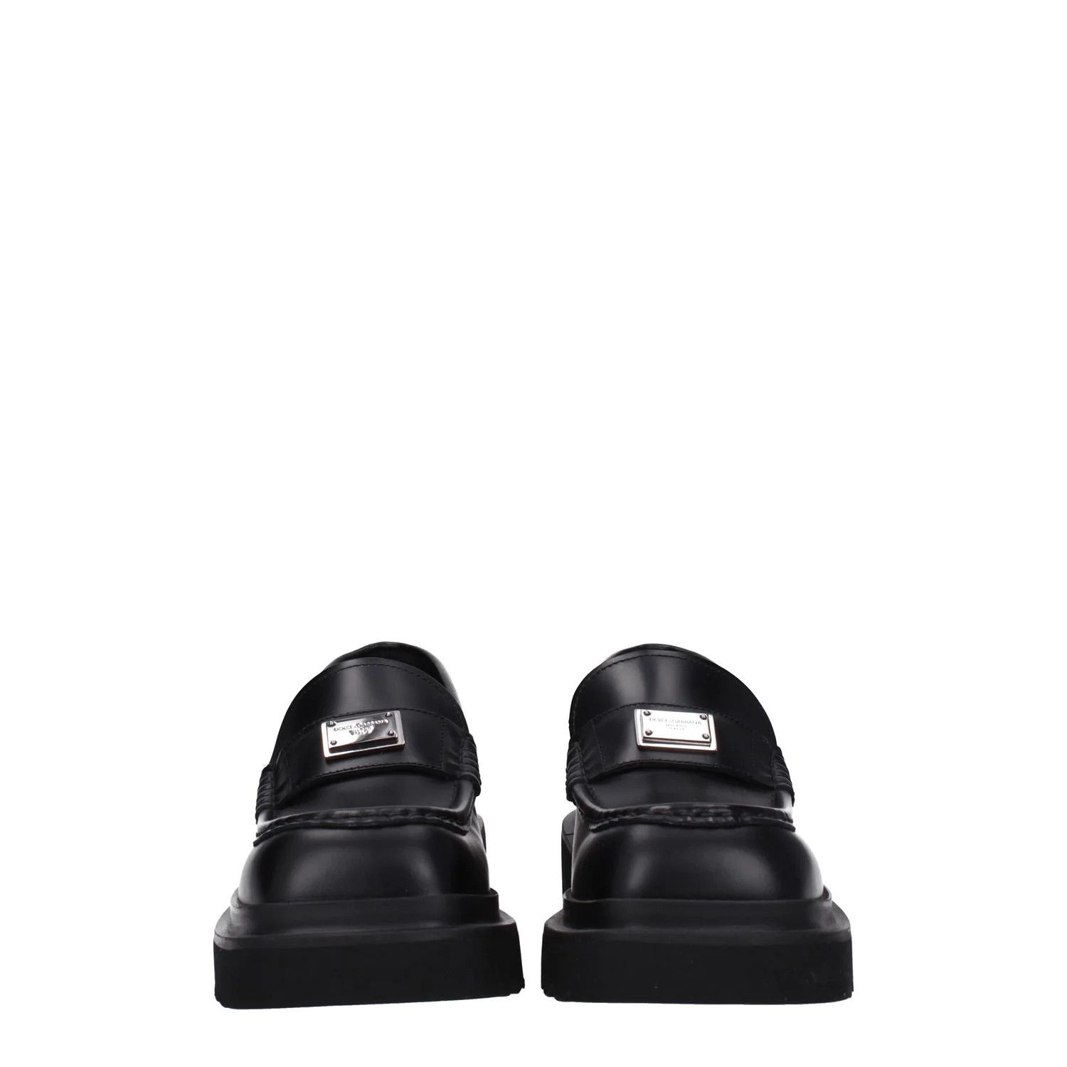 Dolce & Gabbana ob1o1e1124 Leather Loafers in Black Size US 6 / IT 36 - 3 Thumbnail