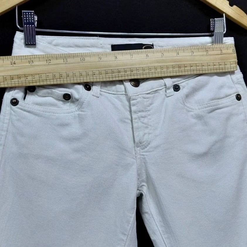 Just Cavalli Just Cavalli White Jeans Slim Women Size 27 Denim Cotton Solid Stretch Button Jeans Womens Size 27" / US 4 / IT 40 - 7 Thumbnail