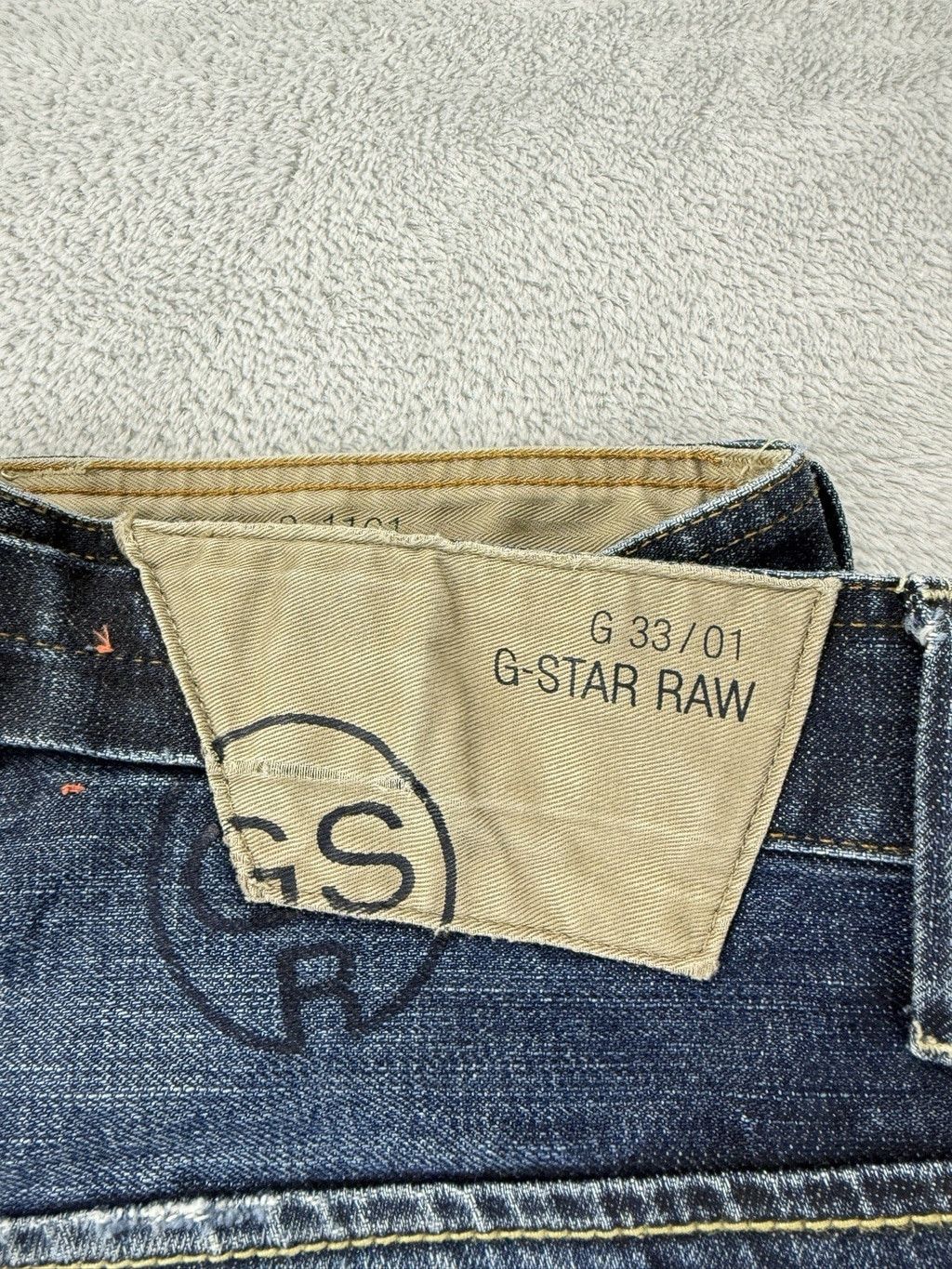 G-Star G-Star Raw Men's Size 34 W X 34 L 3301 Distressed Button Fly Size US 34 / EU 50 - 5 Thumbnail