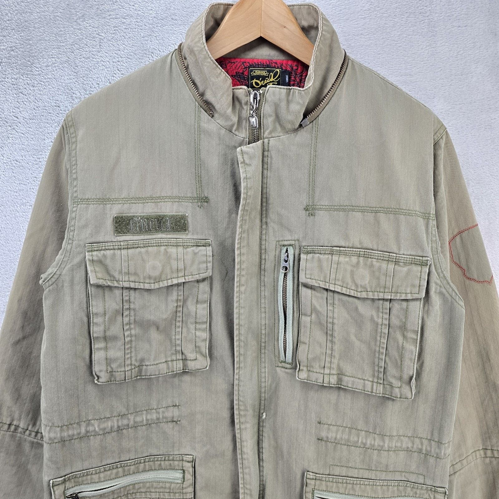 O'Neill Vintage O'Neill Military Jacket Large Sherpa Lined Y2K FLAWS Size US L / EU 52-54 / 3 - 2 Thumbnail