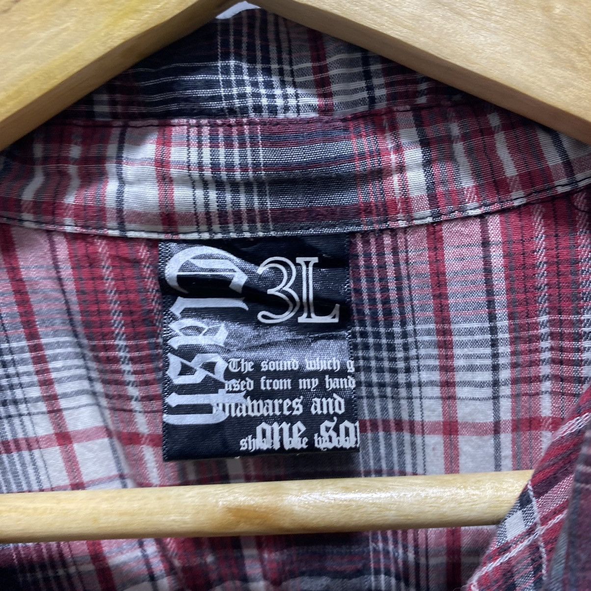 Japanese Brand Skull☠️ Clash Double Collar Y2K Poem Punk Grunge 90s LGB Size US XL / EU 56 / 4 - 8 Thumbnail