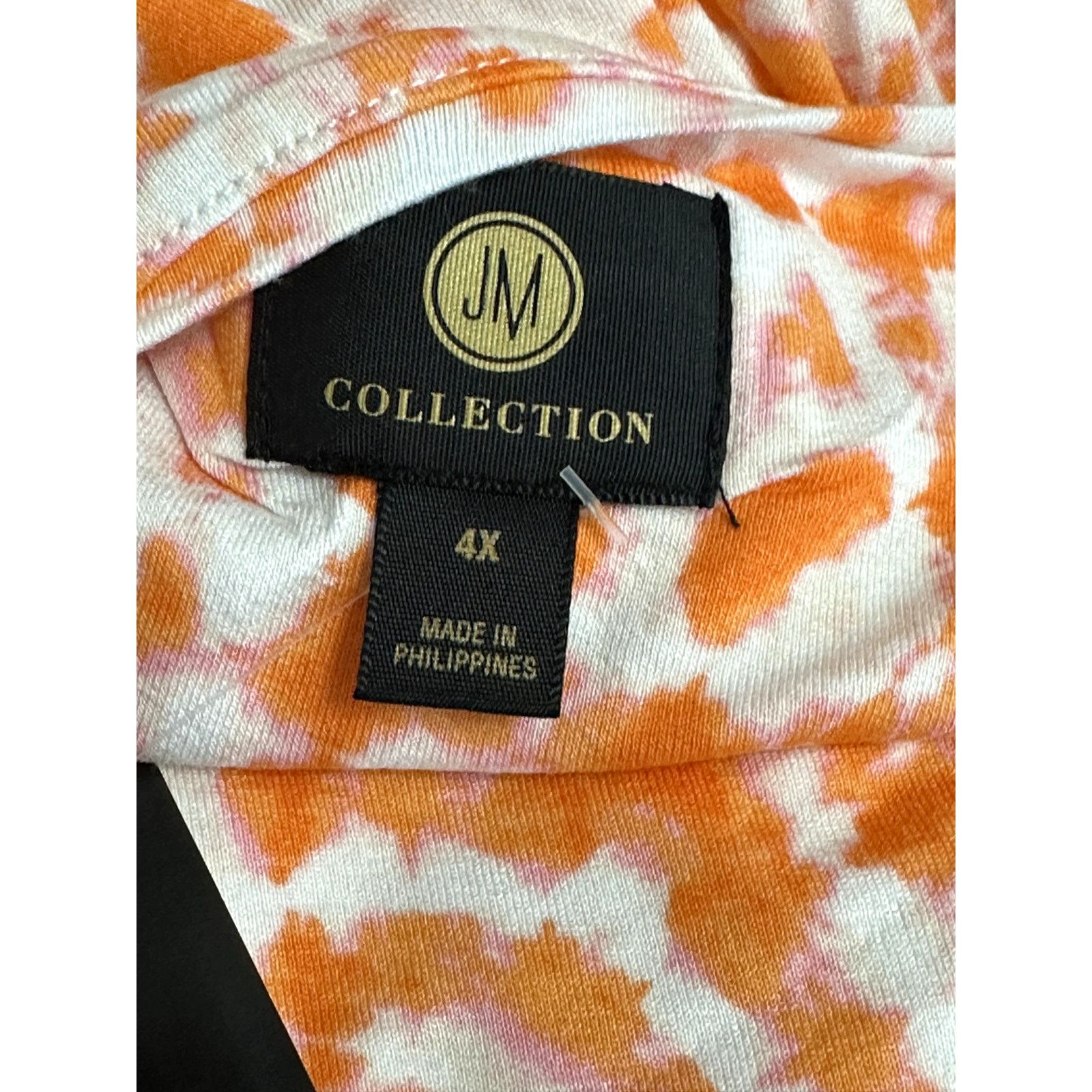 Other JM Collection Blouse Cold Shoulder Tie-Dye Orange 4X NWT Size 4XL / US 24-26 - 10 Thumbnail