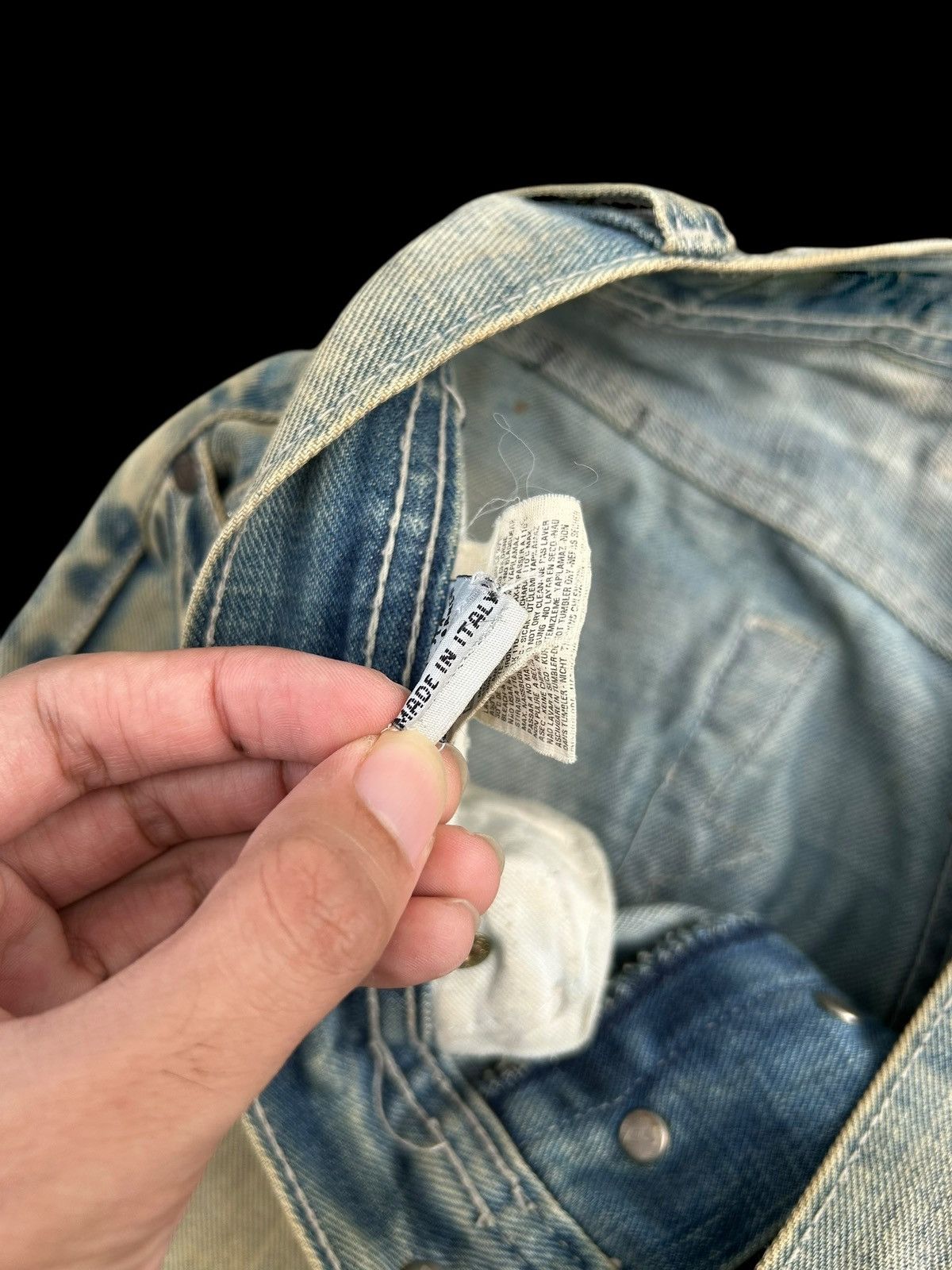 Kapital Vintage Diesel Big Logo Distressed Dirty Denim jeans Size US 32 / EU 48 - 15 Thumbnail