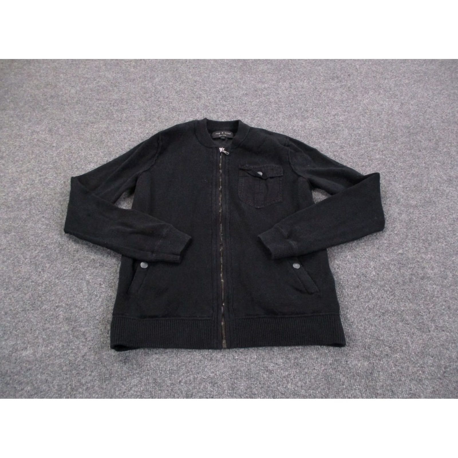Rag & Bone rag & bone Jacket Womens M Black Wool Blend Lightweight Stretch Outdoors Casual Size M / US 6-8 / IT 42-44 - 2 Thumbnail