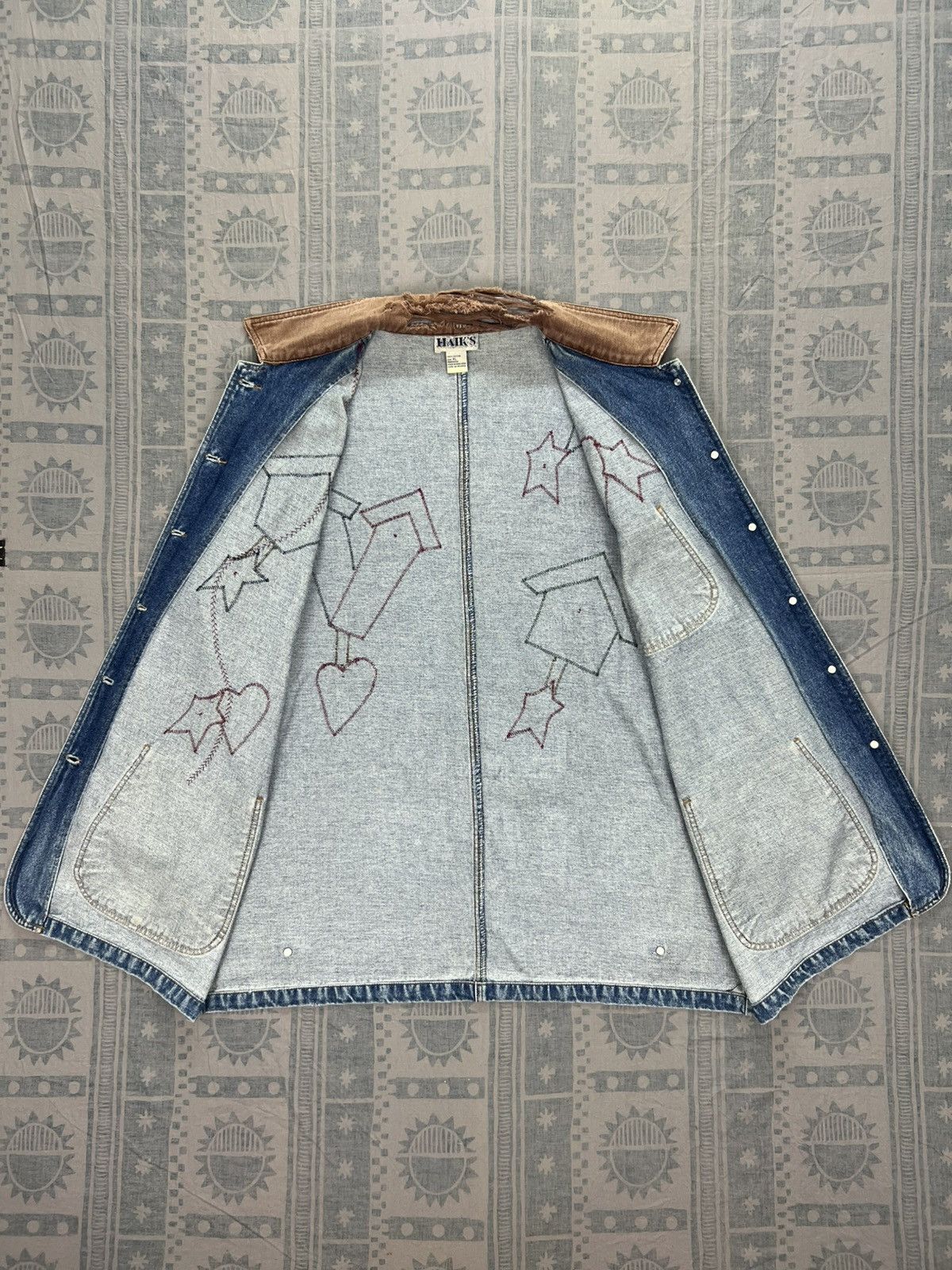 Vintage Haik’s Dirty Distressed Denim Chore Jacket Size XL / US 12-14 / IT 48-50 - 7 Thumbnail