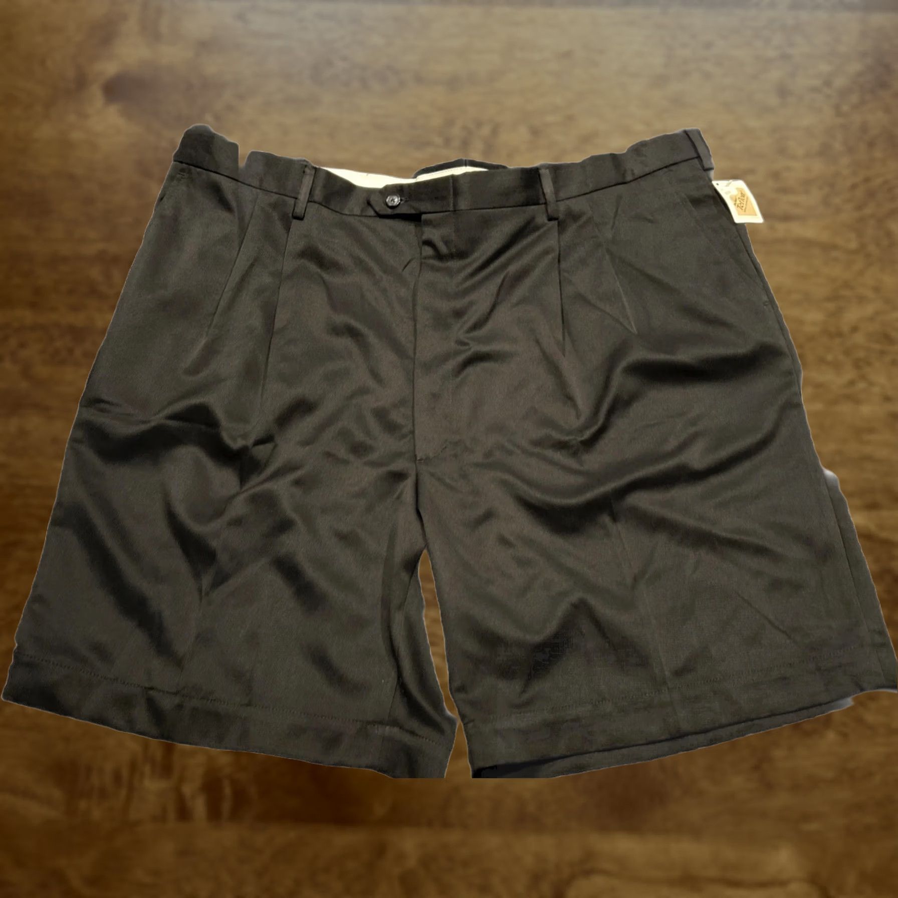 Berle Berle Mens Chino Shorts - Size 46 Black Stain Resistant NOS A45 Size US 30 / EU 46 - 1 Thumbnail