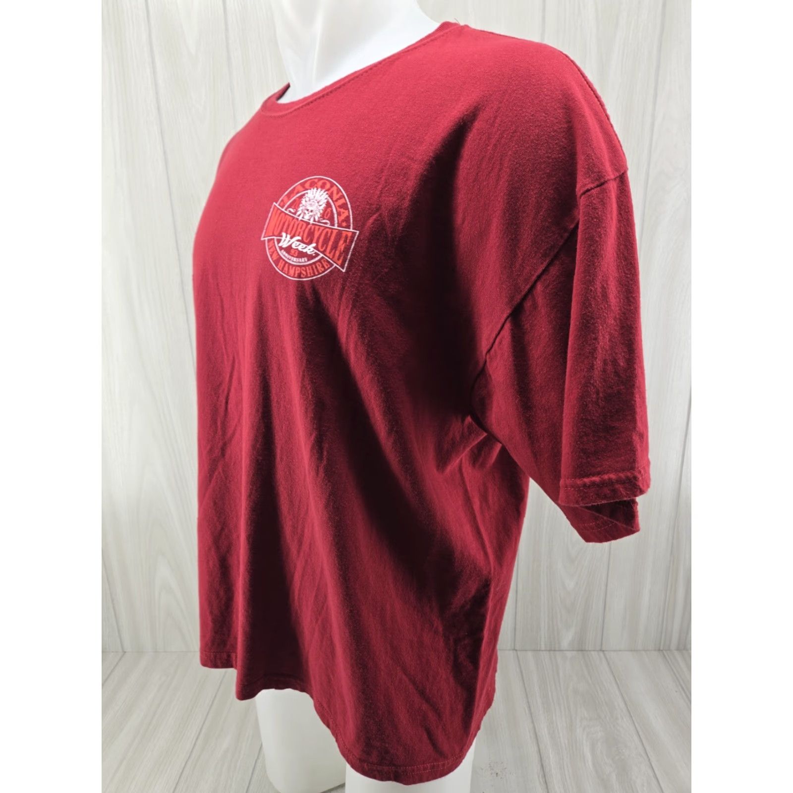 Vintage VINTAGE? No. 2016 Laconia Motorcycle Week New Hampshire T Shirt Adult XL Red Mens Size US XL / EU 56 / 4 - 3 Thumbnail