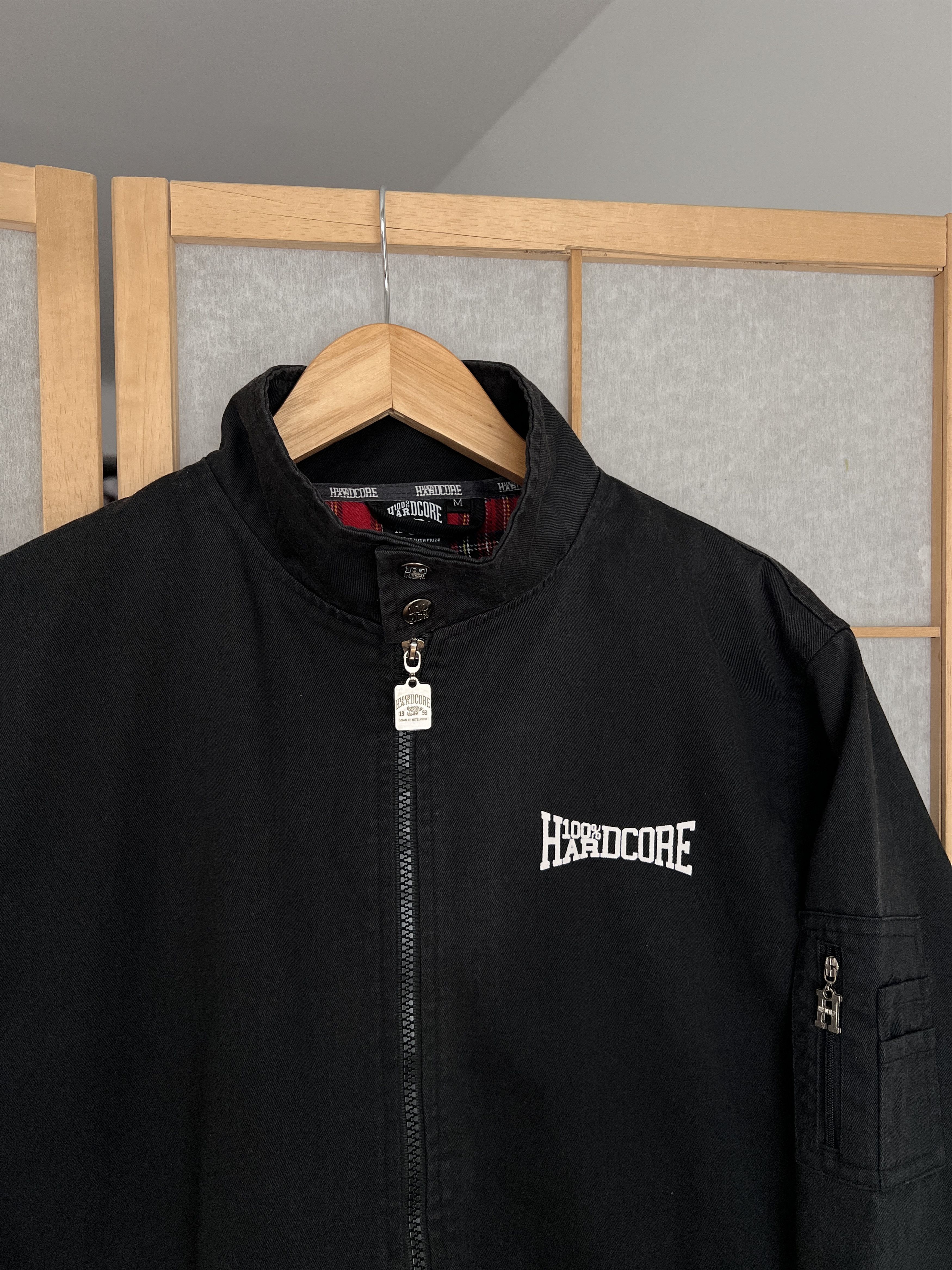 Thunderdome CRAZY Hardcore True VTG 00s bomber jacket plaid pitbull PUNK Size US M / EU 48-50 / 2 - 11 Thumbnail