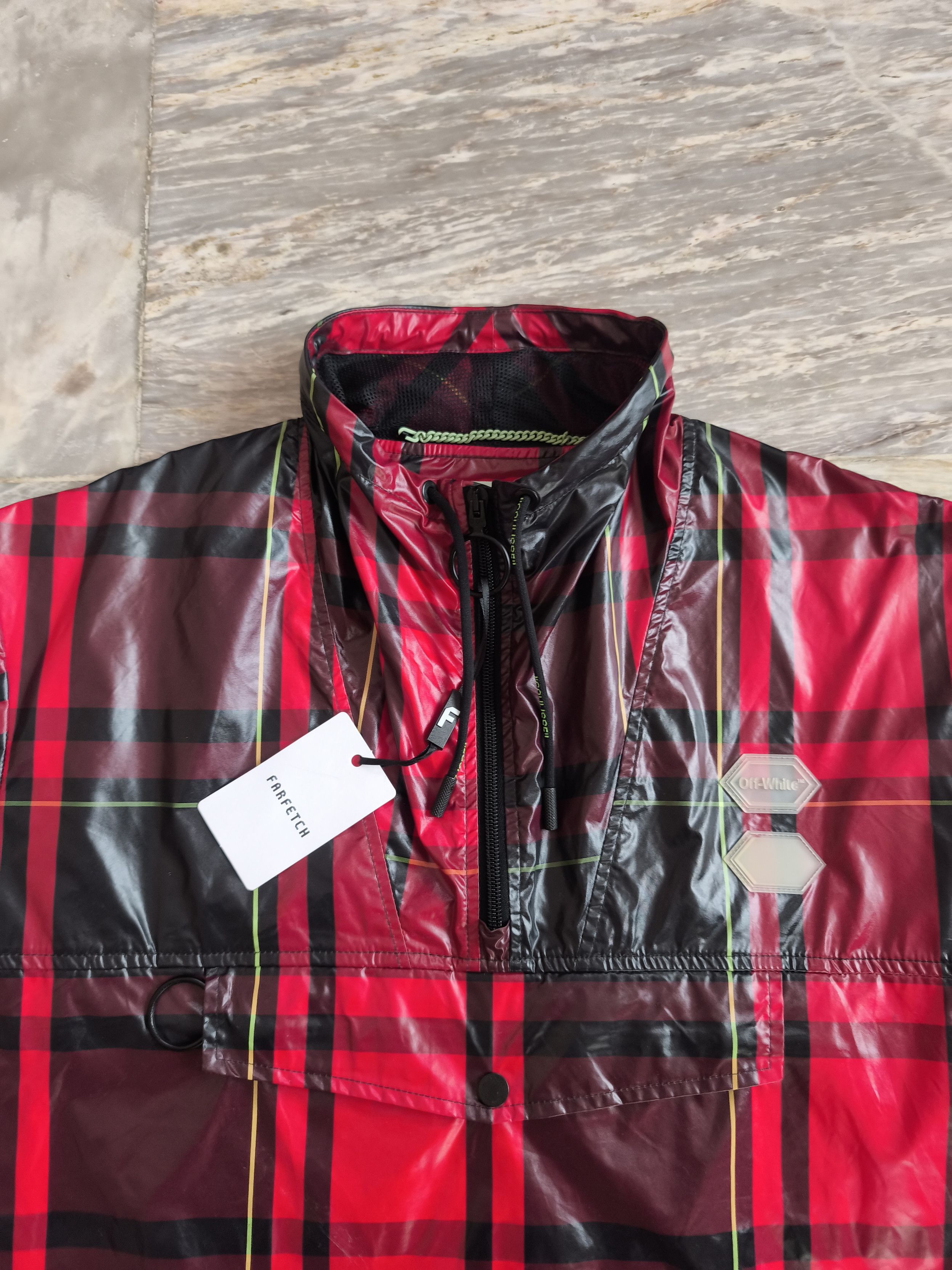 Off-White Off-White Red Checked Anorak Jacket - 19ss Size US M / EU 48-50 / 2 - 2 Thumbnail