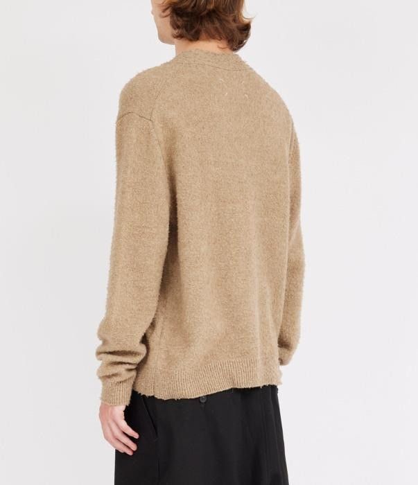 Maison Margiela o1bcso1str0526 Wool & Cotton Piling Cardigan in Beige Size US L / EU 52-54 / 3 - 5 Thumbnail