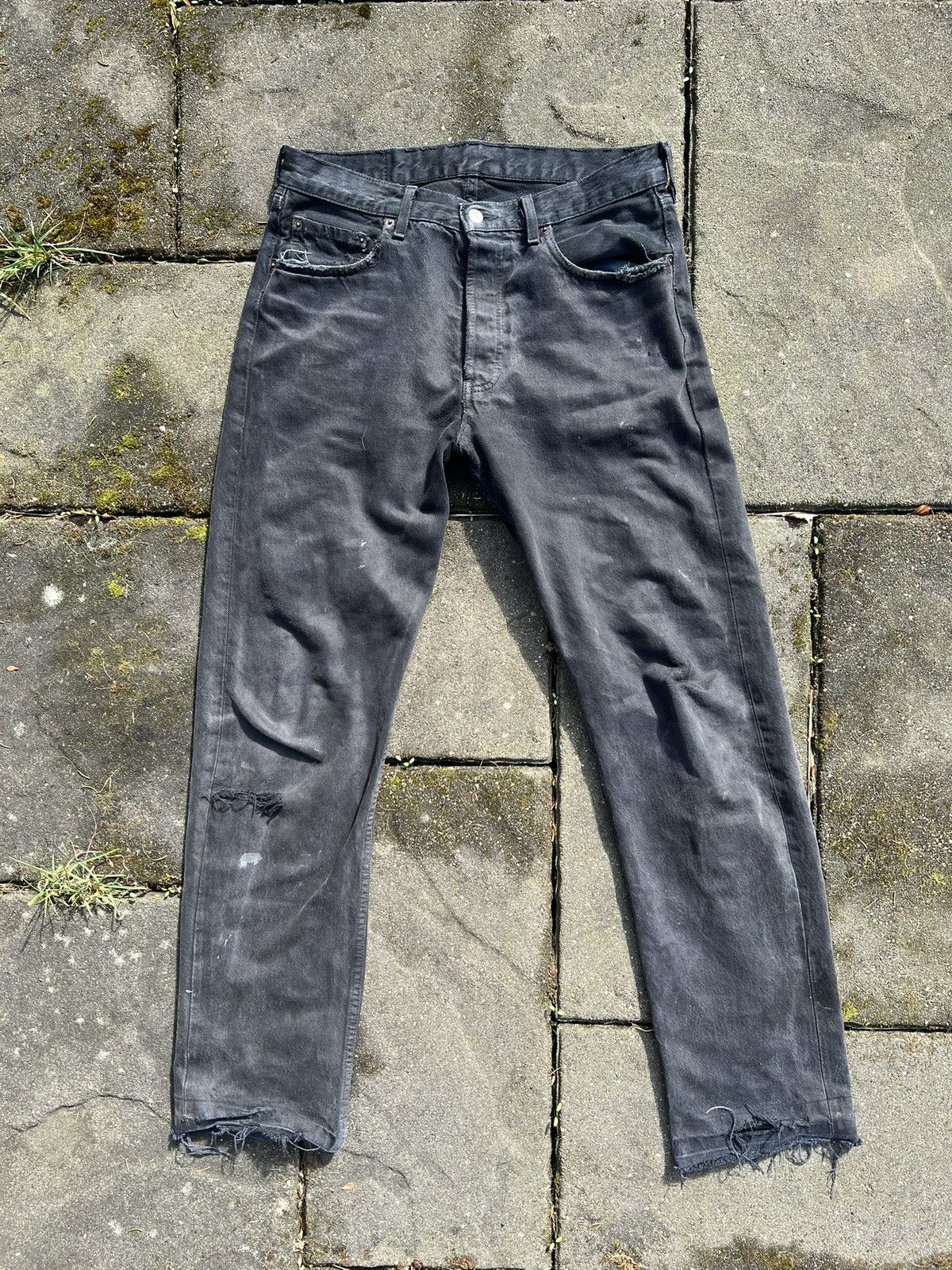 Levi's × Levi's Vintage Clothing × Vintage Vintage Levi's 501 Black Overdyed Jeans Size US 31 - 1 Thumbnail