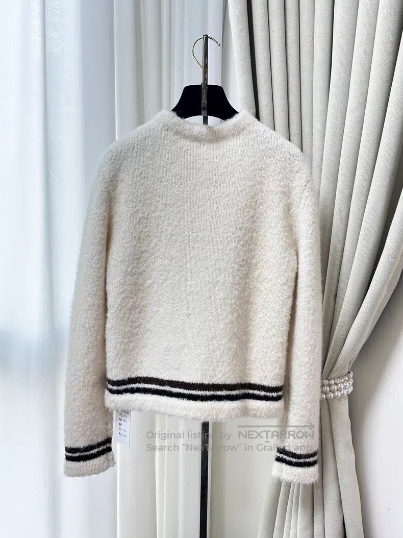Chanel Chanel Brown-edged cashmere knitted cardigan coat Size XS / US 0-2 / IT 36-38 - 3 Thumbnail