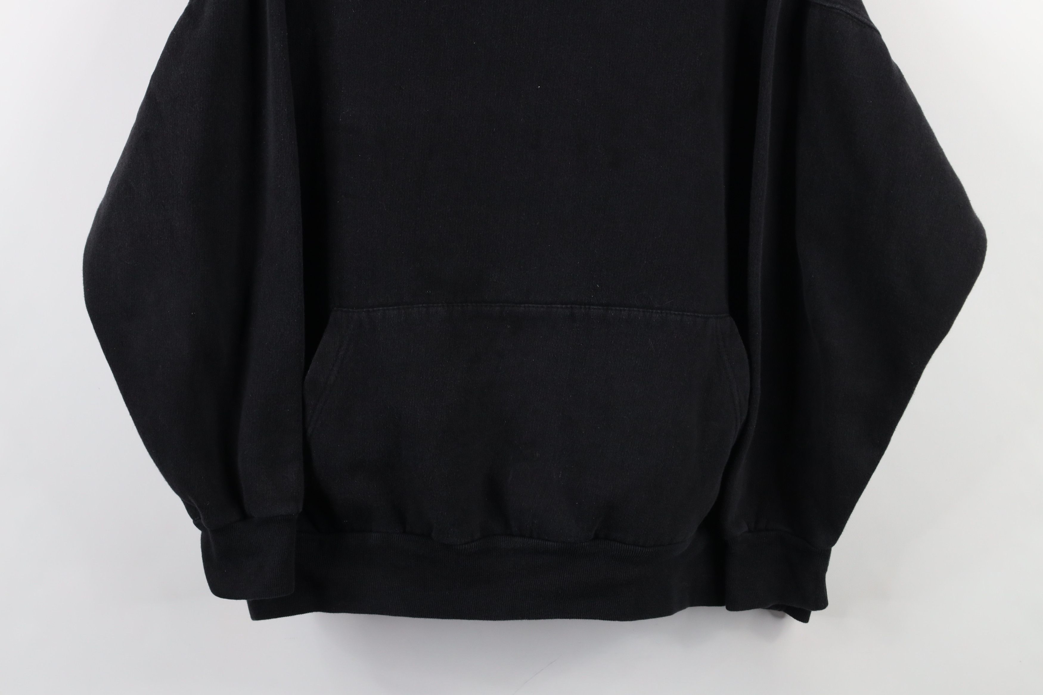 Vintage Vintage 90s Streetwear Boxy Fit Hoodie Sweatshirt Black Size XL / US 12-14 / IT 48-50 - 3 Thumbnail