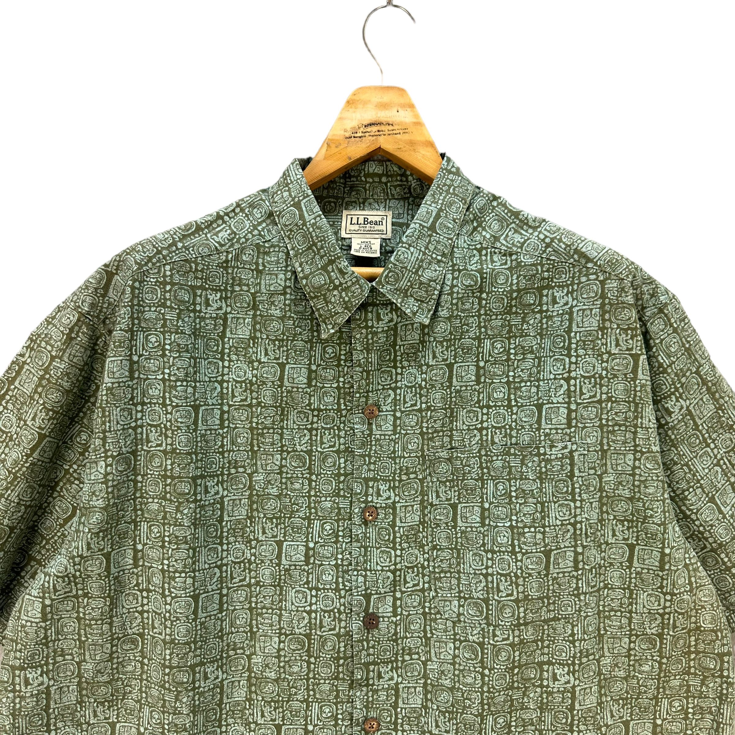 L.L. Bean LL BEAN FULLPRINT BUTTON UPS SHIRT #7945-191 Size US L / EU 52-54 / 3 - 2 Thumbnail