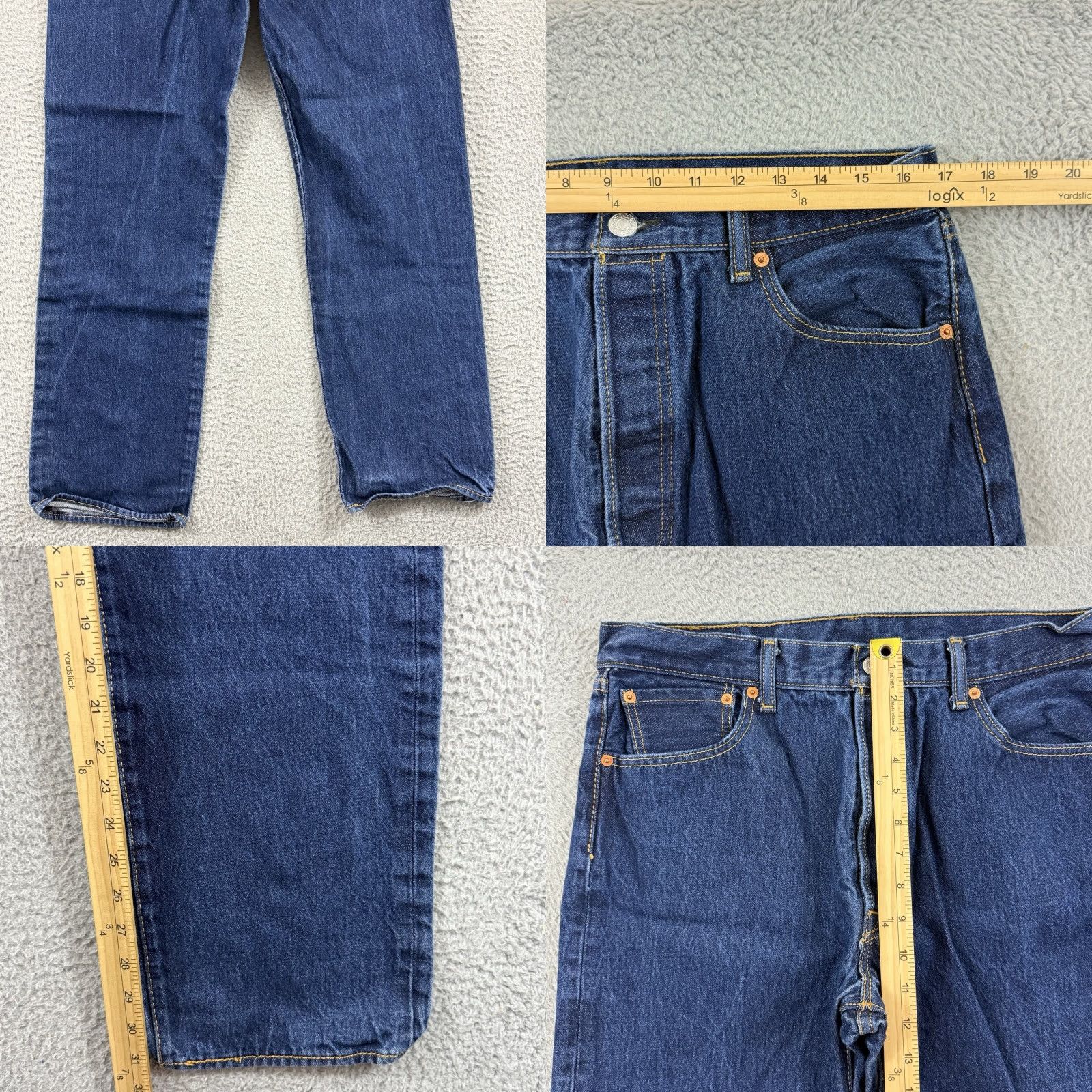 Levi's VINTAGE Levi's 501 Jeans Men 34x31 Blue Denim Straight Leg Button Fly 90s Cowboy USA 5-Pocket Mens Size US 34 / EU 50 - 8 Thumbnail