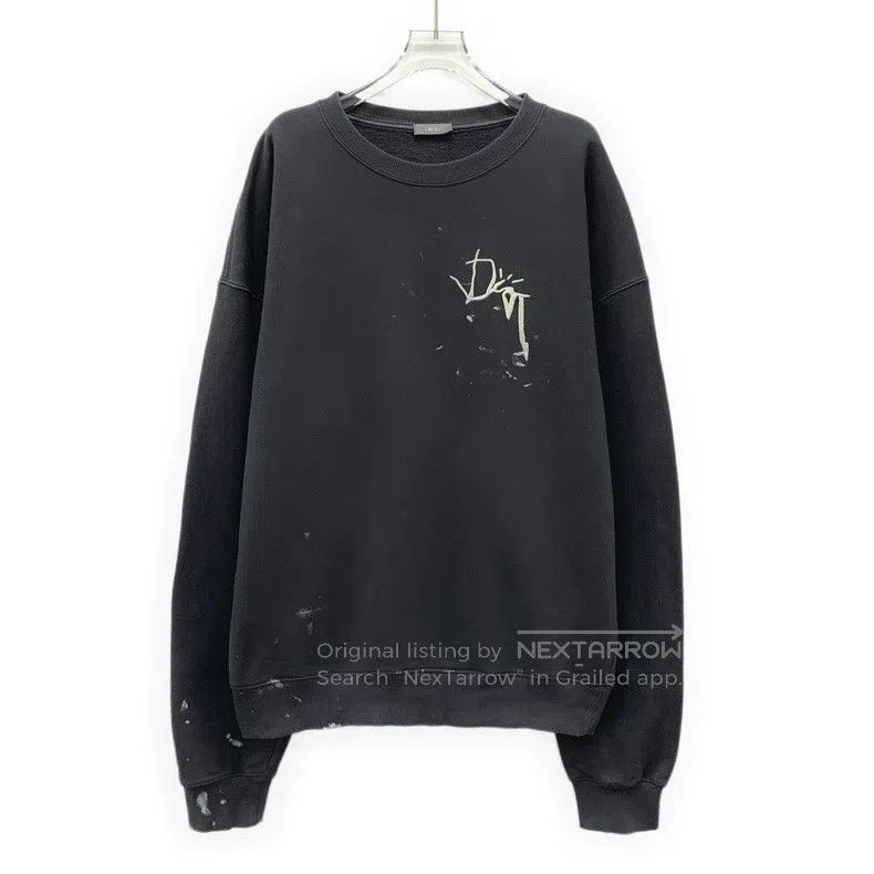Dior Dior Gray logo letter embroidery cotton round-neck long-sl Size US L / EU 52-54 / 3 - 1 Thumbnail