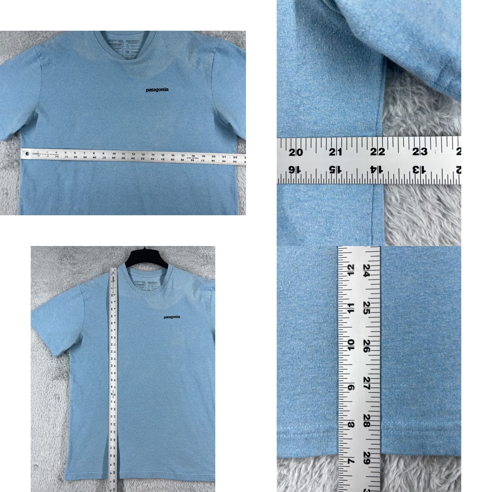 Patagonia Patagonia Shirt Men Large Blue Cotton Blend Short Sleeve Crew Neck Logo T-Shirt Enduring All Seasons Logo Mens Size US L / EU 52-54 / 3 - 8 Thumbnail