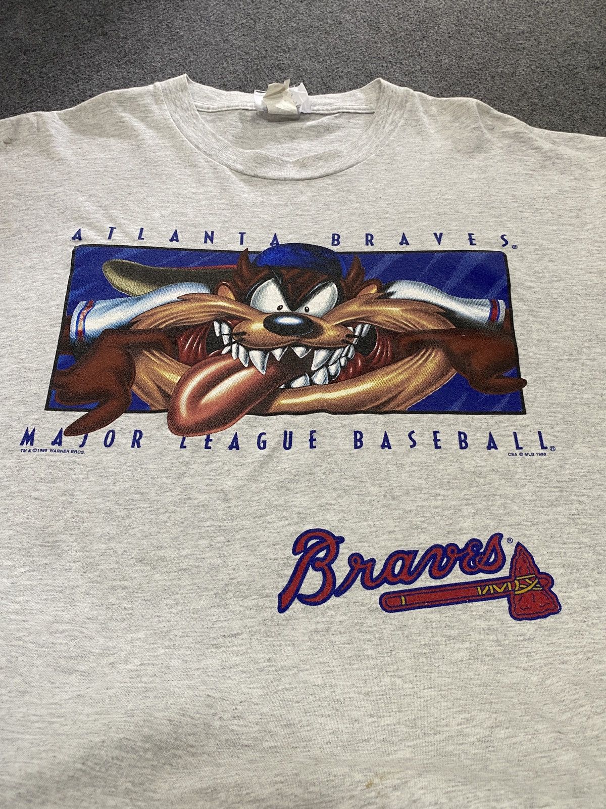 CSA Looney tunes taz Atlanta braves major league baseball 1998’s Size US XL / EU 56 / 4 - 2 Thumbnail