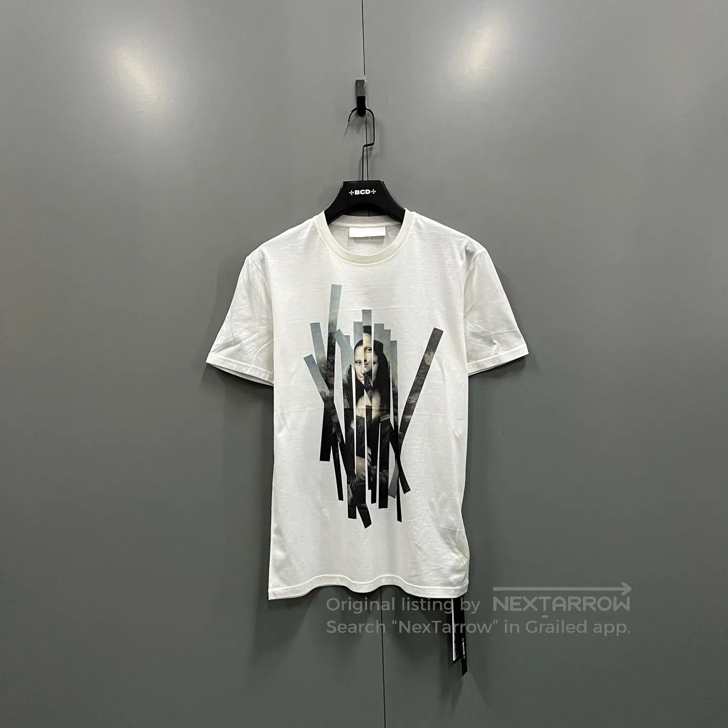 トップス Neil Barrett Bolt Striped T-shirt black Neil Barrett Black and White Striped Shirt with Lightning Bolts
