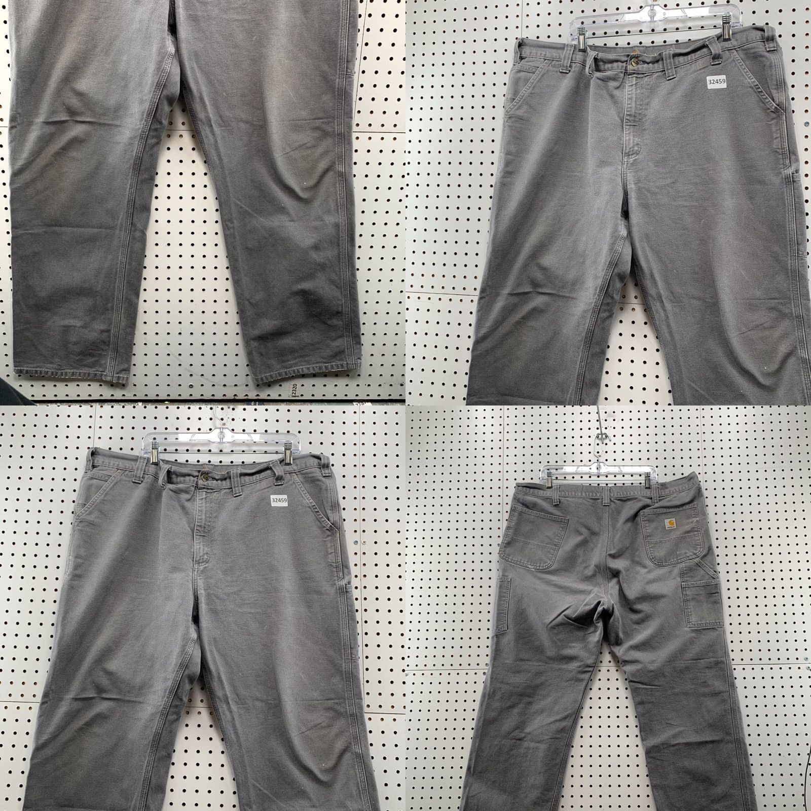 Carhartt VINTAGE Carhartt Carpenter Canvas Pants Mens 44x30 Gray Workwear Distressed Size US 44 / EU 60 - 8 Thumbnail
